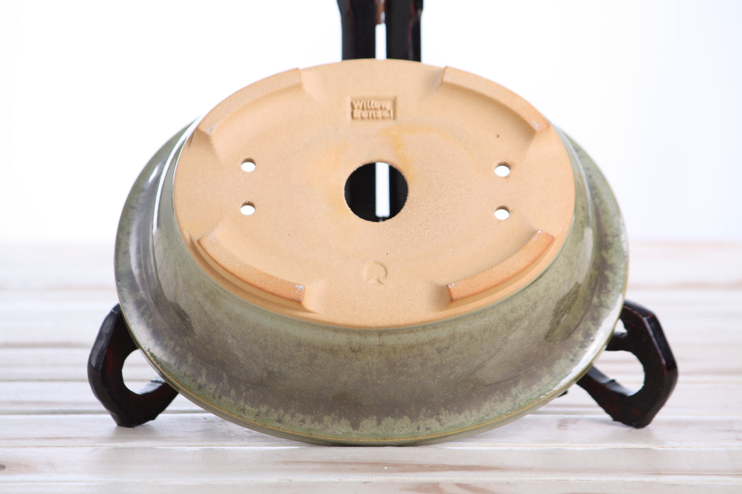 Willow Bonsai Ceramics Fat Bonsai Pot 7.5 Inch – Bold Oval Ceramic Bonsai & Succulent Planter with Accentuated Rim, High‑Fired Frost‑Proof Stoneware, Handmade in USA (Copenhagen)