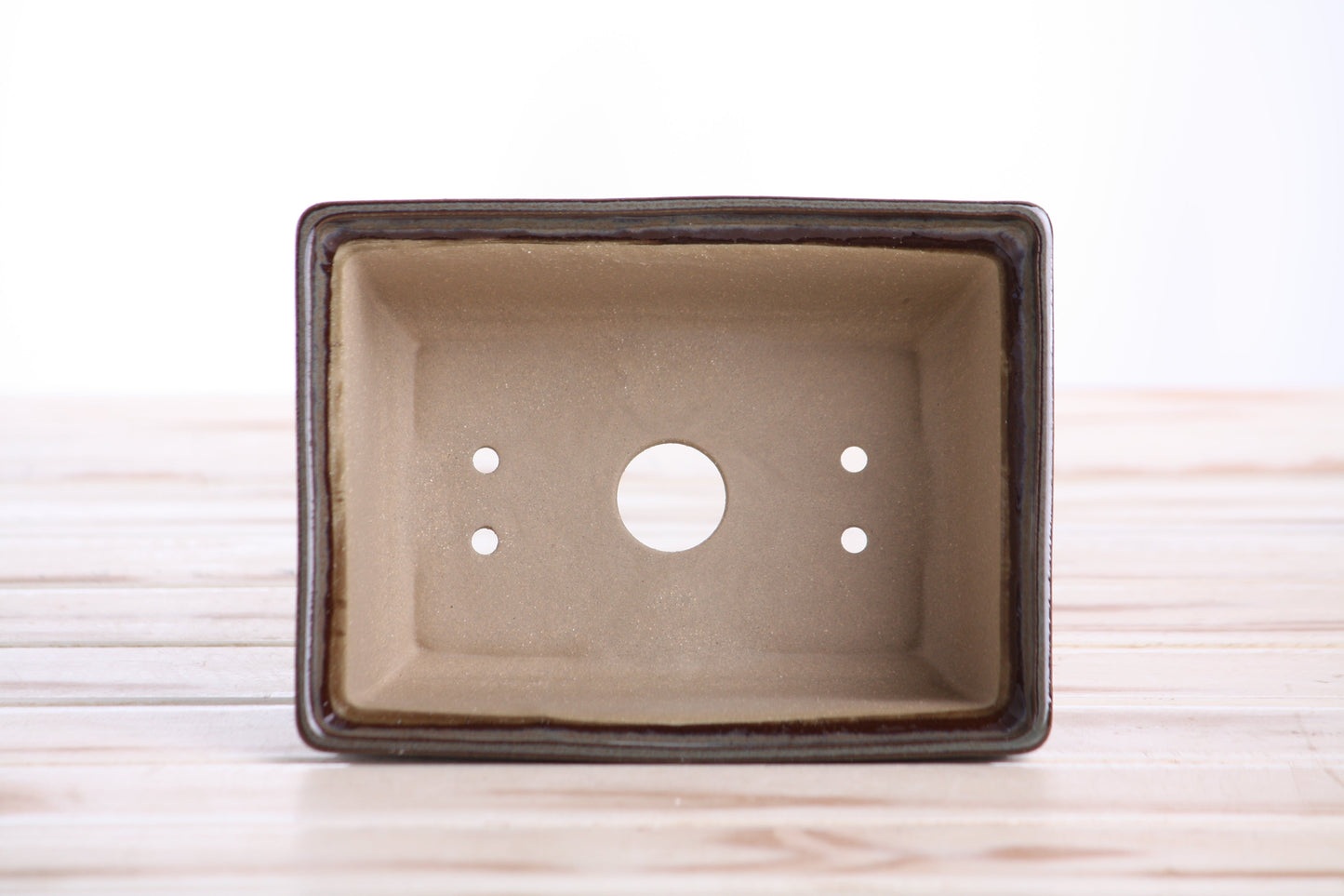 Willow Bonsai Ceramics Rectangle Deep Bonsai Pot 6 Inch – Higher‑Profile Rectangular Ceramic Bonsai & Succulent Planter with Accentuated Rim, High‑Fired Frost‑Proof Stoneware, Handmade in USA (Starry Night)