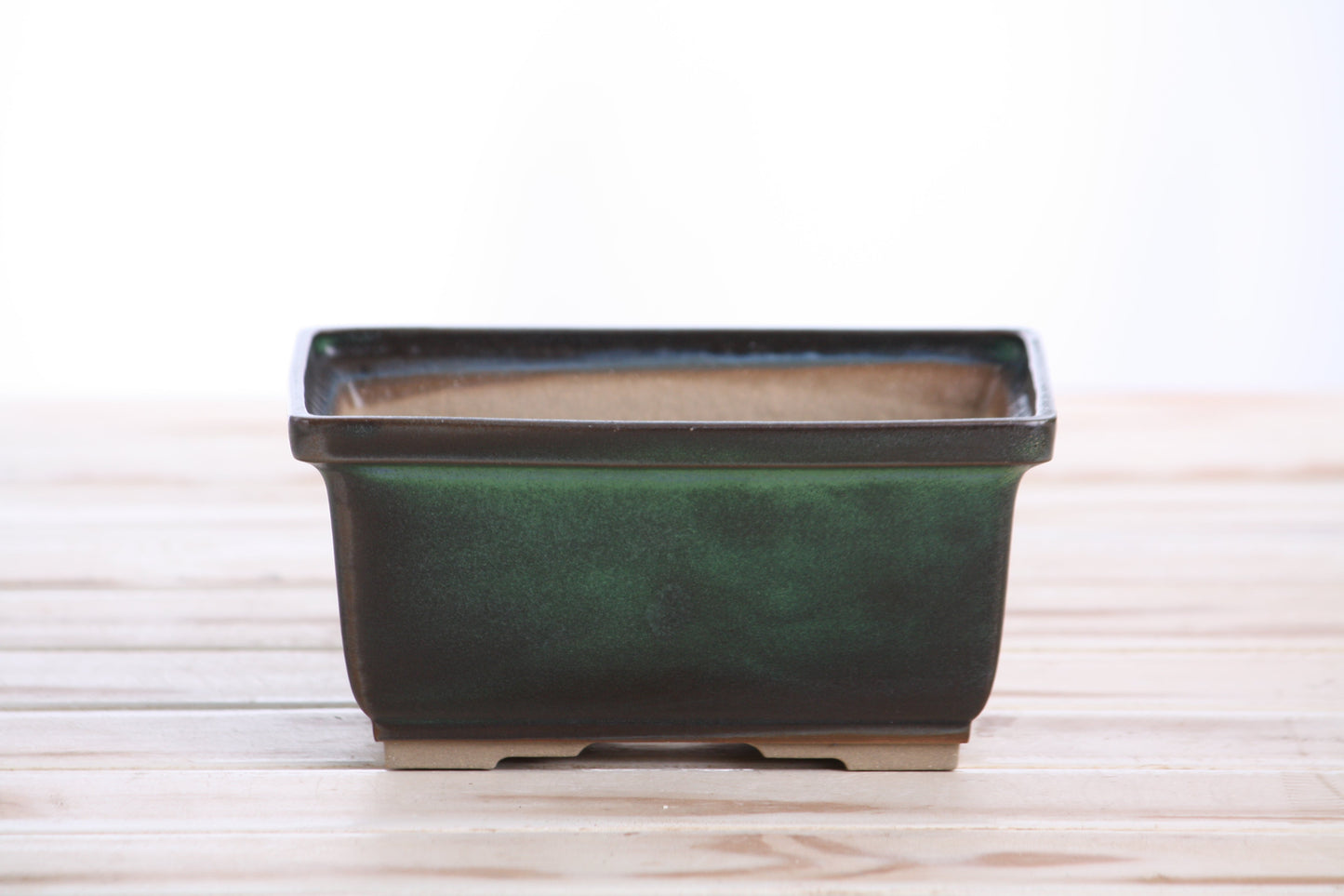 Willow Bonsai Ceramics Rectangle Deep Bonsai Pot 6 Inch – Higher‑Profile Rectangular Ceramic Bonsai & Succulent Planter with Accentuated Rim, High‑Fired Frost‑Proof Stoneware, Handmade in USA (Avocado)