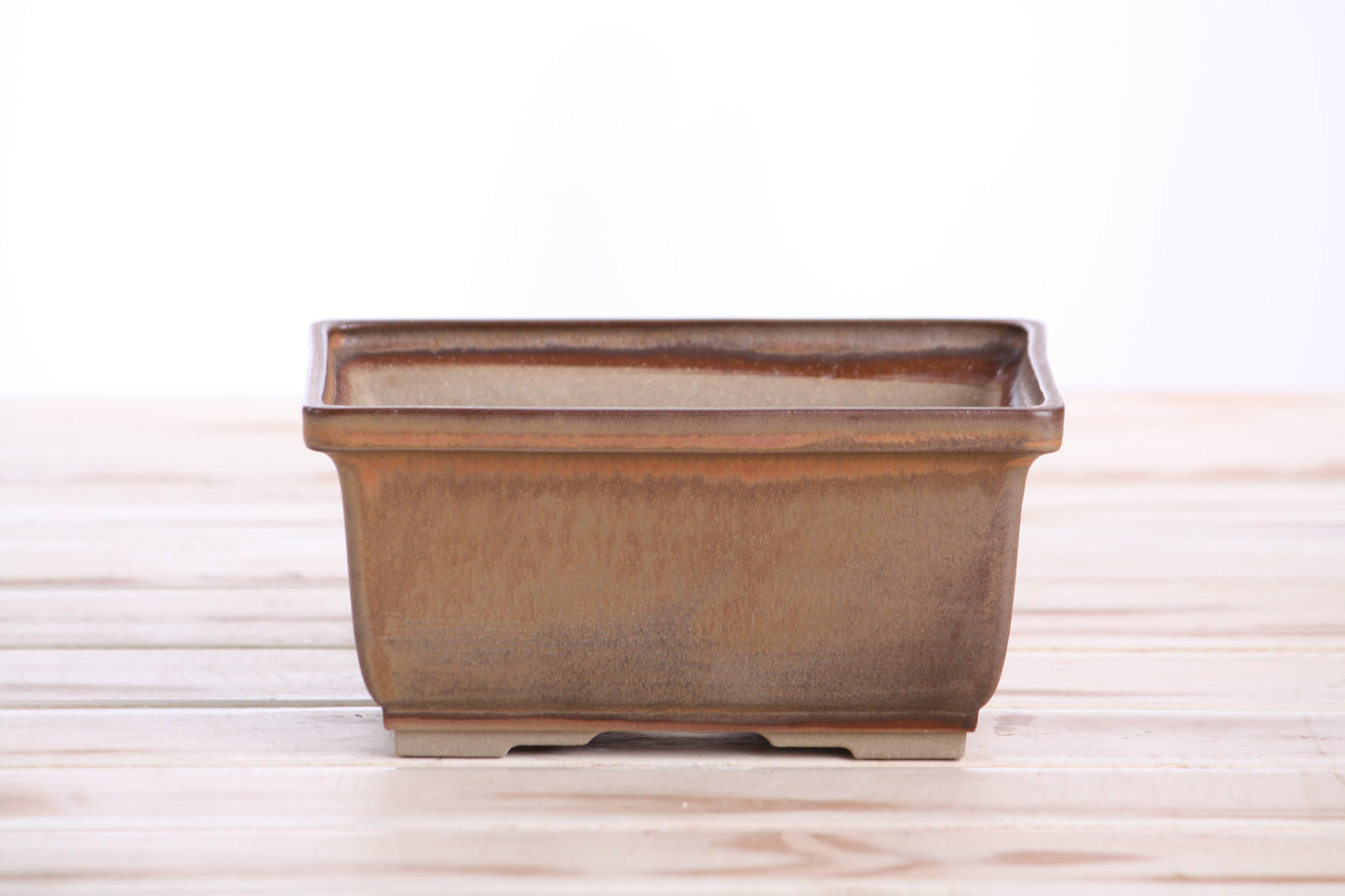 Willow Bonsai Ceramics Rectangle Deep Bonsai Pot 6 Inch – Higher‑Profile Rectangular Ceramic Bonsai & Succulent Planter with Accentuated Rim, High‑Fired Frost‑Proof Stoneware, Handmade in USA (Deep Stone)