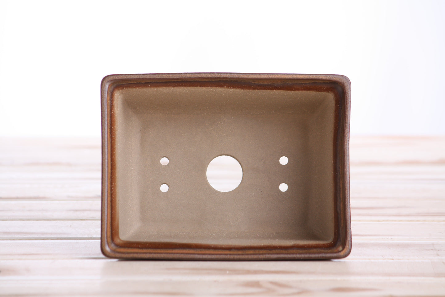 Willow Bonsai Ceramics Rectangle Deep Bonsai Pot 6 Inch – Higher‑Profile Rectangular Ceramic Bonsai & Succulent Planter with Accentuated Rim, High‑Fired Frost‑Proof Stoneware, Handmade in USA (Deep Stone)