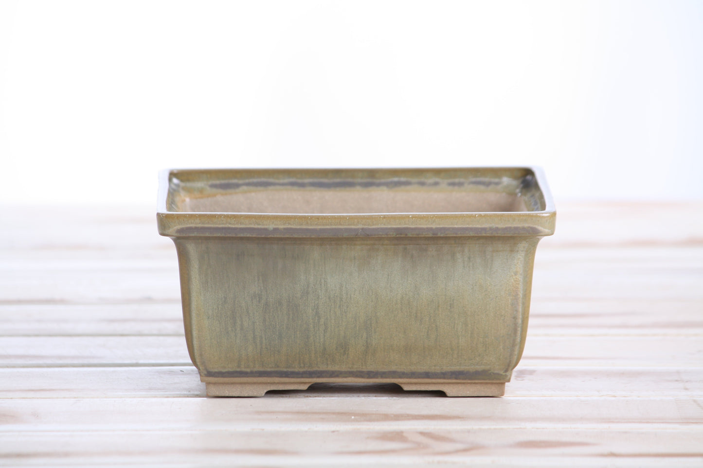 Willow Bonsai Ceramics Rectangle Deep Bonsai Pot 6 Inch – Higher‑Profile Rectangular Ceramic Bonsai & Succulent Planter with Accentuated Rim, High‑Fired Frost‑Proof Stoneware, Handmade in USA (Copenhagen)
