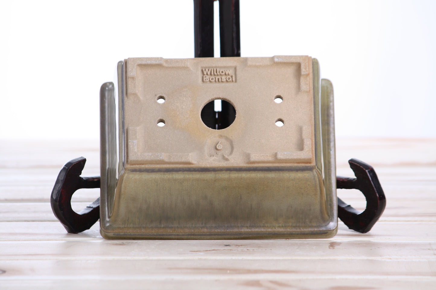 Willow Bonsai Ceramics Rectangle Deep Bonsai Pot 6 Inch – Higher‑Profile Rectangular Ceramic Bonsai & Succulent Planter with Accentuated Rim, High‑Fired Frost‑Proof Stoneware, Handmade in USA (Copenhagen)