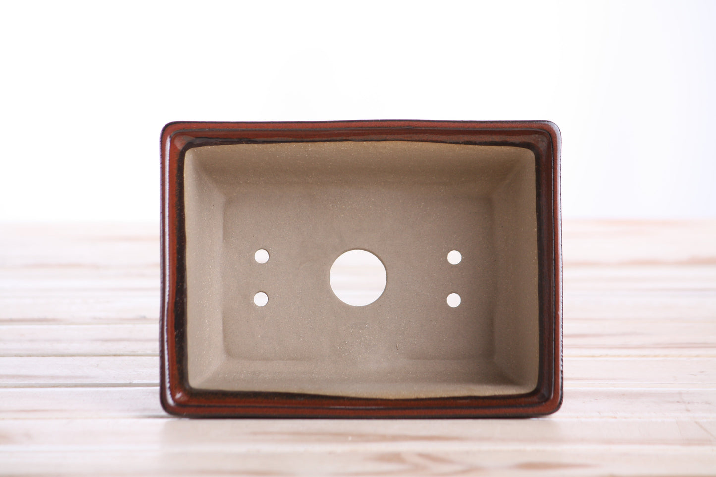Willow Bonsai Ceramics Rectangle Deep Bonsai Pot 6 Inch – Higher‑Profile Rectangular Ceramic Bonsai & Succulent Planter with Accentuated Rim, High‑Fired Frost‑Proof Stoneware, Handmade in USA (Sunset)