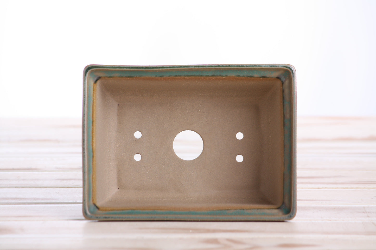 Willow Bonsai Ceramics Rectangle Deep Bonsai Pot 6 Inch – Higher‑Profile Rectangular Ceramic Bonsai & Succulent Planter with Accentuated Rim, High‑Fired Frost‑Proof Stoneware, Handmade in USA (Speckled Moss)