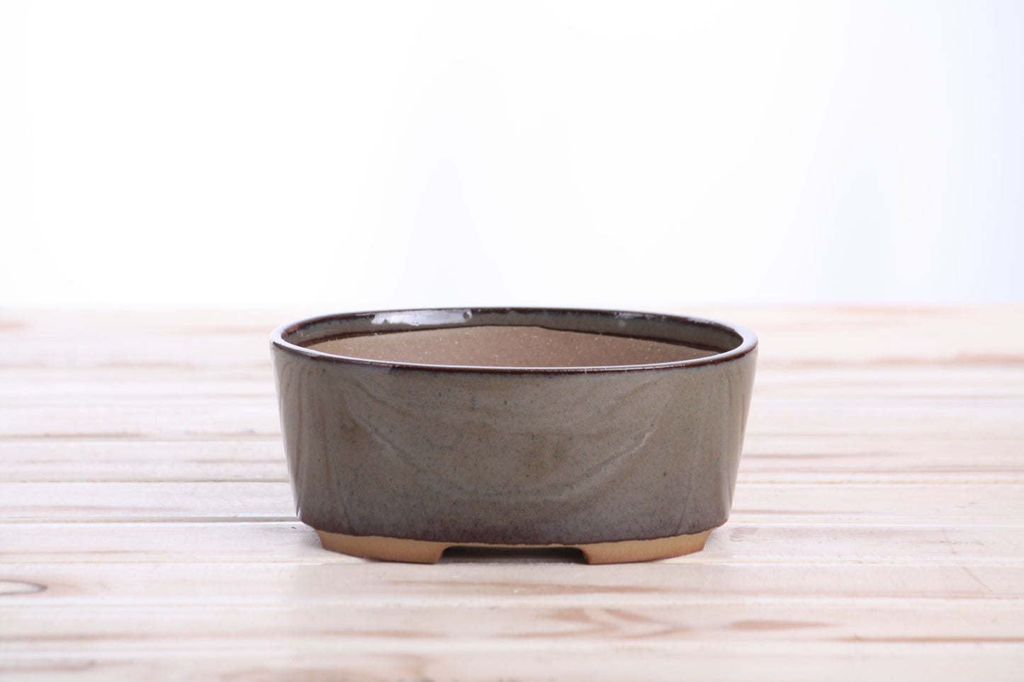 Willow Bonsai Ceramics Oval A Bonsai Pot 6 Inch – Straight‑Sided Oval Ceramic Bonsai & Succulent Planter, High‑Fired Frost‑Proof Stoneware with Drainage & Wiring Holes, Handmade in USA (Starry Night)