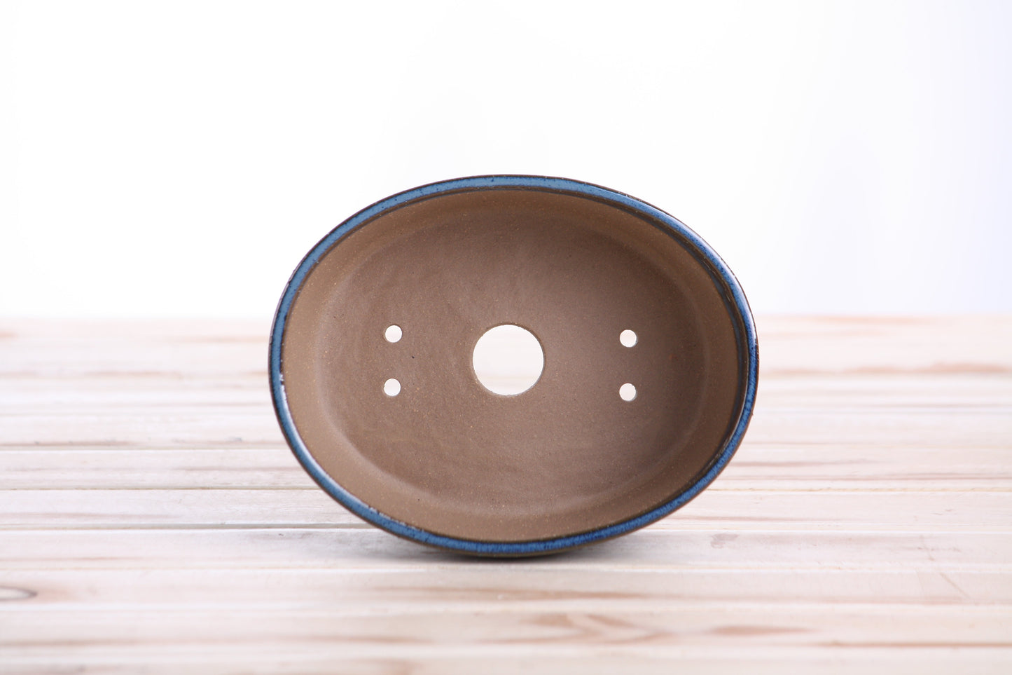 Willow Bonsai Ceramics Oval A Bonsai Pot 6 Inch – Straight‑Sided Oval Ceramic Bonsai & Succulent Planter, High‑Fired Frost‑Proof Stoneware with Drainage & Wiring Holes, Handmade in USA (Peacock 2025)