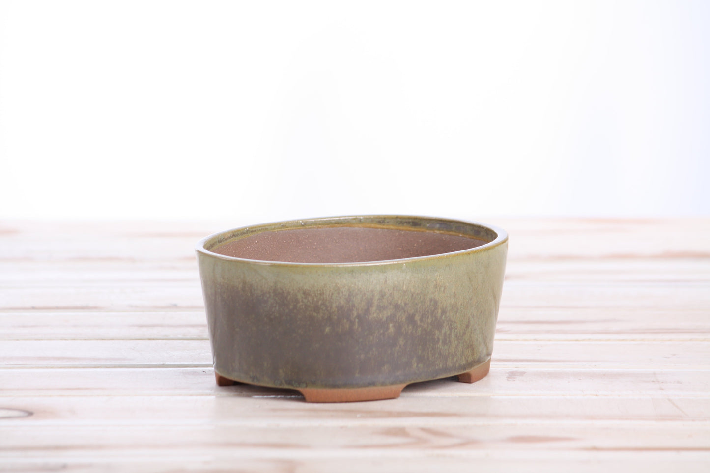 Willow Bonsai Ceramics Oval A Bonsai Pot 6 Inch – Straight‑Sided Oval Ceramic Bonsai & Succulent Planter, High‑Fired Frost‑Proof Stoneware with Drainage & Wiring Holes, Handmade in USA (Copenhagen)