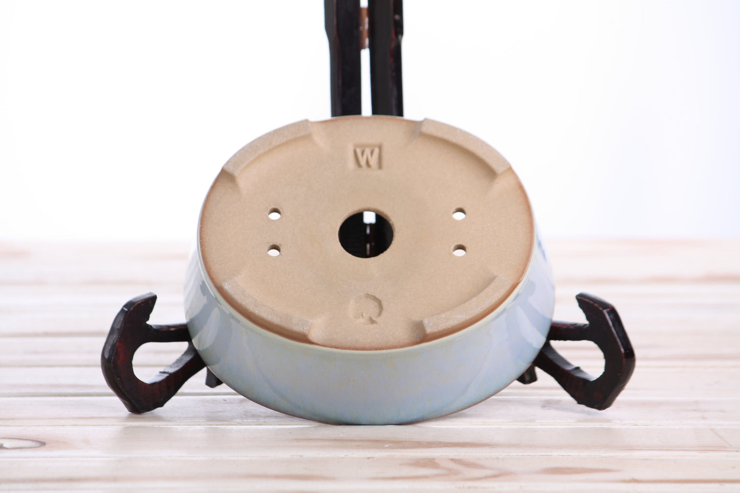 Willow Bonsai Ceramics Oval A Bonsai Pot 6 Inch – Straight‑Sided Oval Ceramic Bonsai & Succulent Planter, High‑Fired Frost‑Proof Stoneware with Drainage & Wiring Holes, Handmade in USA (Glacier)