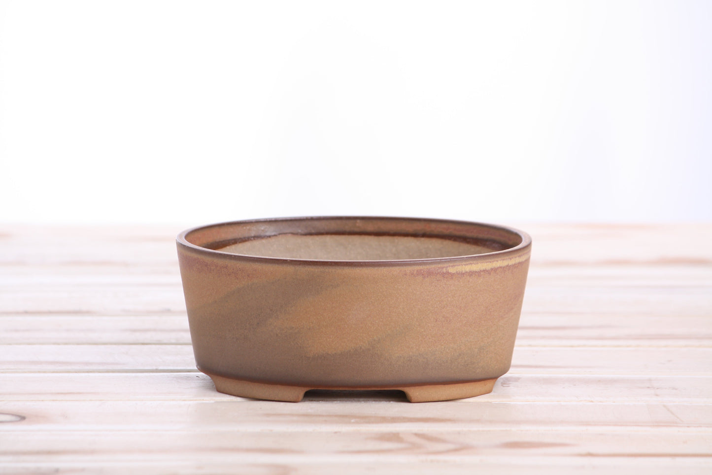 Willow Bonsai Ceramics Oval A Bonsai Pot 6 Inch – Straight‑Sided Oval Ceramic Bonsai & Succulent Planter, High‑Fired Frost‑Proof Stoneware with Drainage & Wiring Holes, Handmade in USA (Deep Stone)
