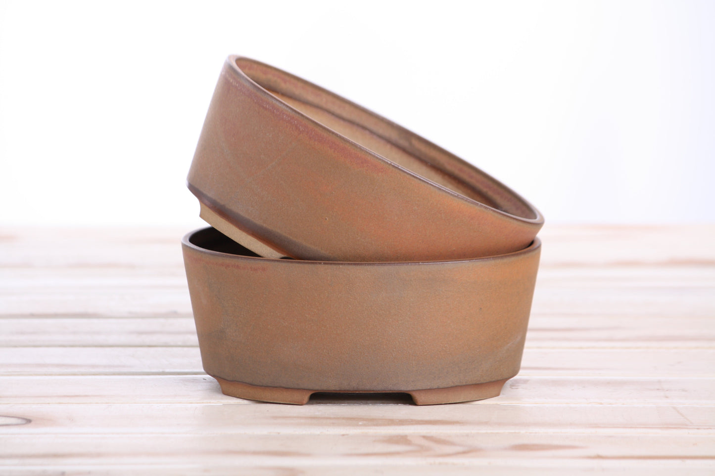 Willow Bonsai Ceramics Oval A Bonsai Pot 6 Inch – Straight‑Sided Oval Ceramic Bonsai & Succulent Planter, High‑Fired Frost‑Proof Stoneware with Drainage & Wiring Holes, Handmade in USA (Deep Stone)
