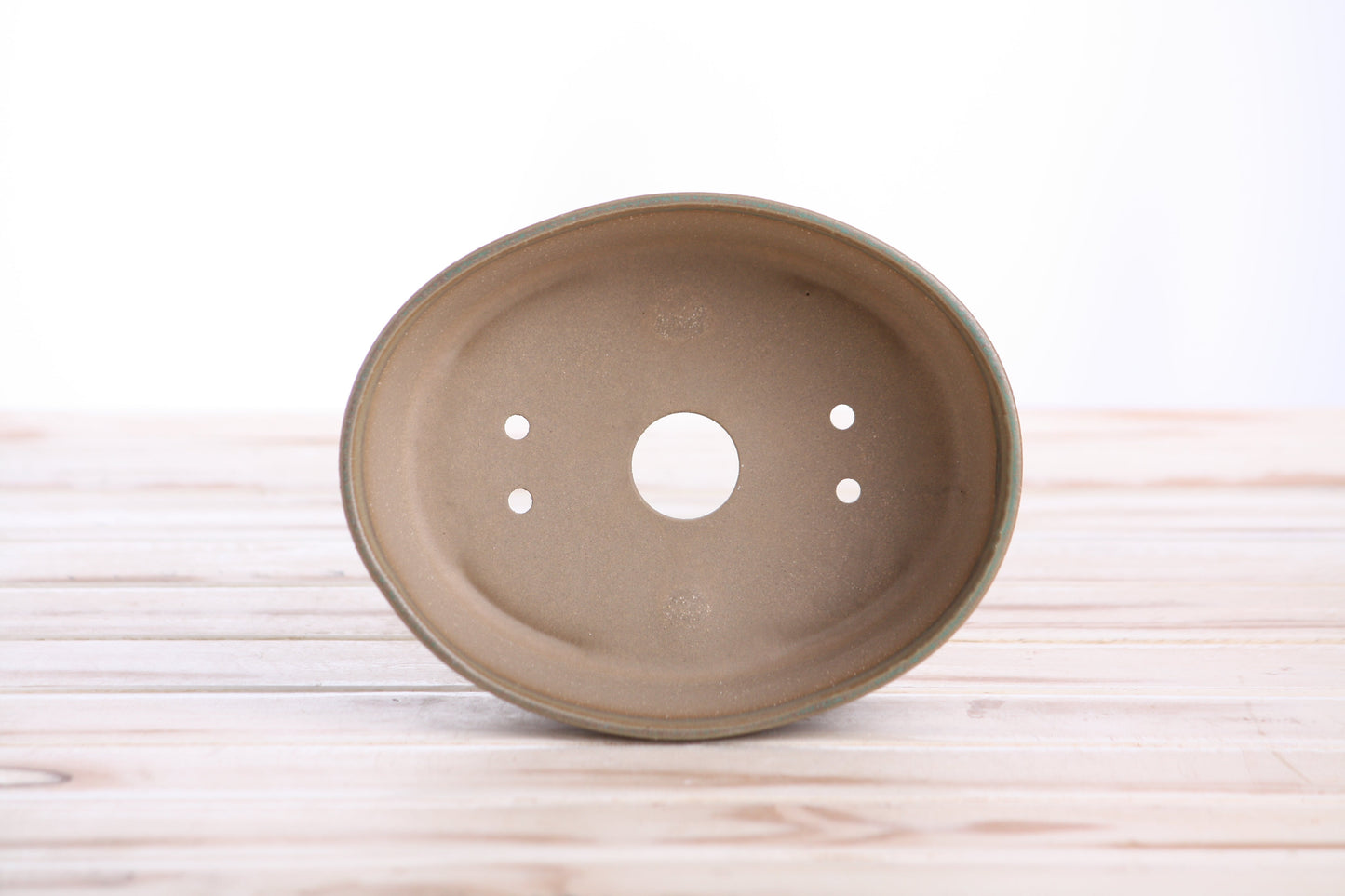 Willow Bonsai Ceramics Oval A Bonsai Pot 6 Inch – Straight‑Sided Oval Ceramic Bonsai & Succulent Planter, High‑Fired Frost‑Proof Stoneware with Drainage & Wiring Holes, Handmade in USA (Speckled Moss)