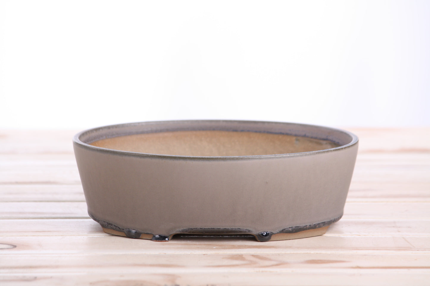 Willow Bonsai Ceramics Oval A Bonsai Pot 8 Inch – Straight‑Sided Oval Ceramic Bonsai & Succulent Planter, High‑Fired Frost‑Proof Stoneware with Drainage & Wiring Holes, Handmade in USA (Ocean)