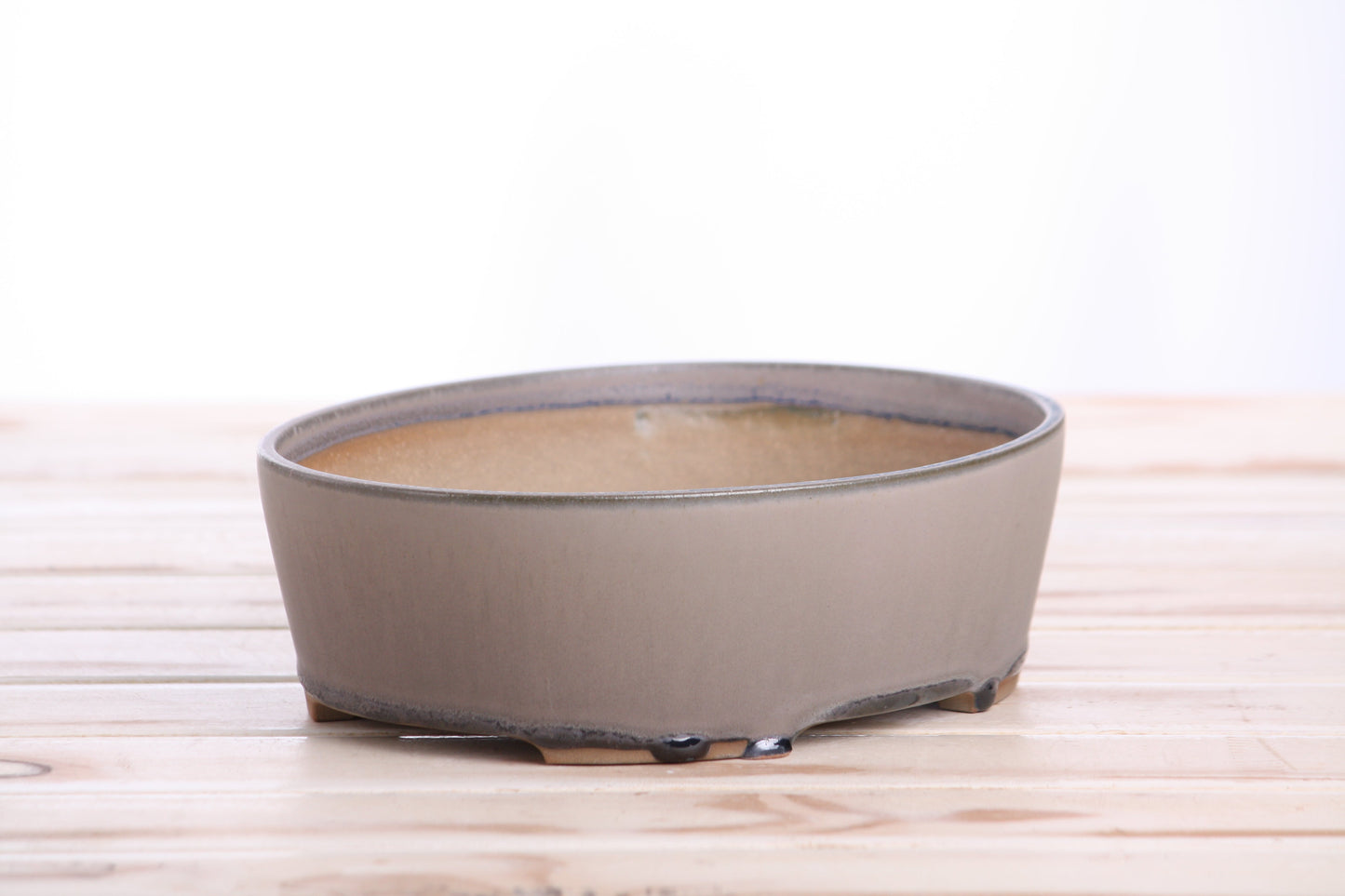 Willow Bonsai Ceramics Oval A Bonsai Pot 8 Inch – Straight‑Sided Oval Ceramic Bonsai & Succulent Planter, High‑Fired Frost‑Proof Stoneware with Drainage & Wiring Holes, Handmade in USA (Ocean)