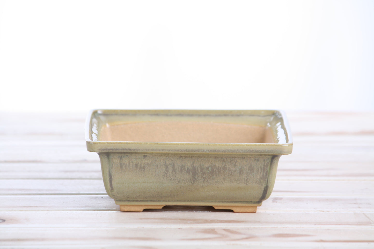 Willow Bonsai Ceramics Square Bonsai Pot 6 Inch – Low‑Profile Square Ceramic Bonsai & Succulent Planter with Accentuated Rim, High‑Fired Frost‑Proof Stoneware, Handmade in USA (Copenhagen)