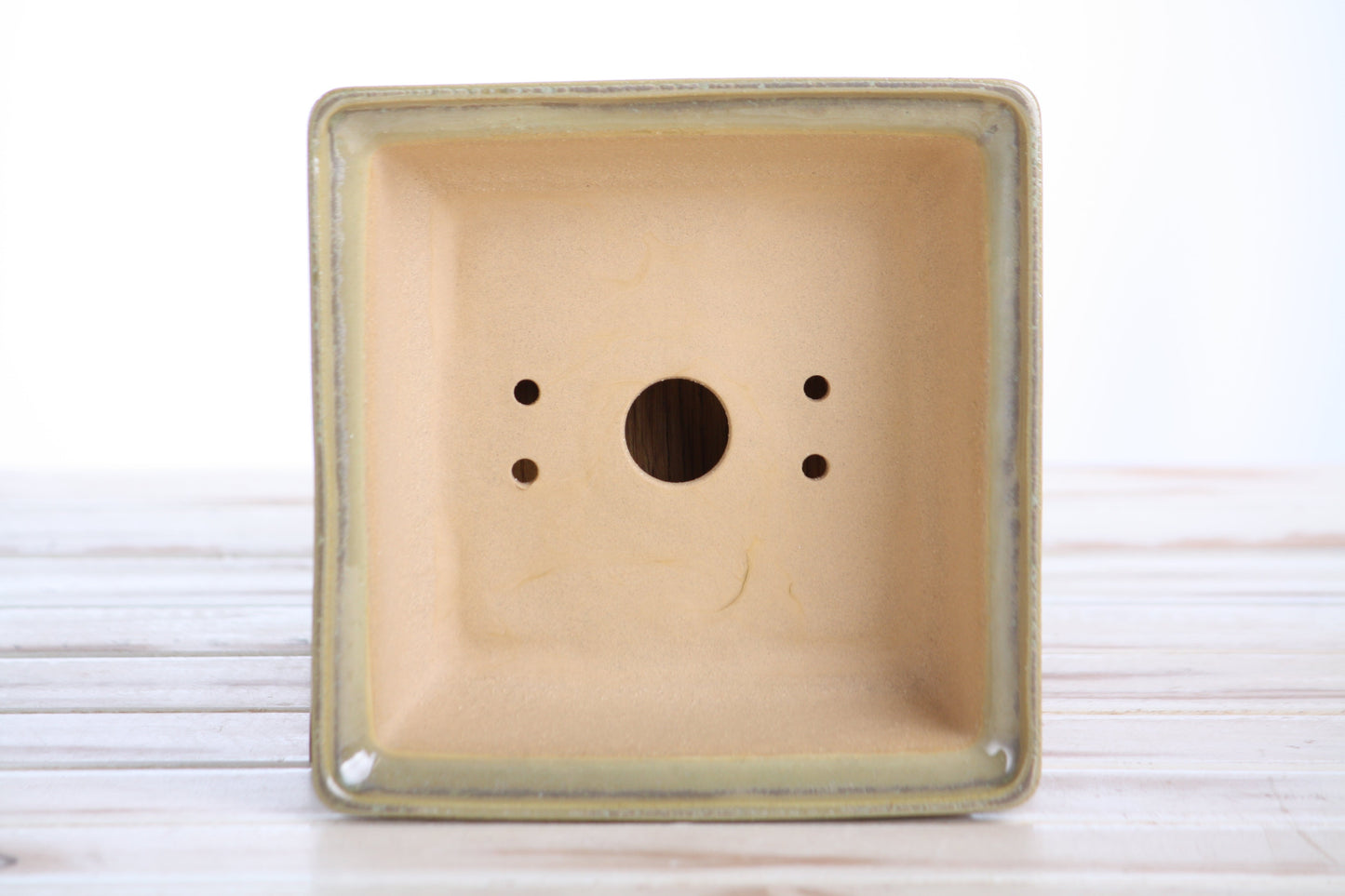Willow Bonsai Ceramics Square Bonsai Pot 6 Inch – Low‑Profile Square Ceramic Bonsai & Succulent Planter with Accentuated Rim, High‑Fired Frost‑Proof Stoneware, Handmade in USA (Copenhagen)