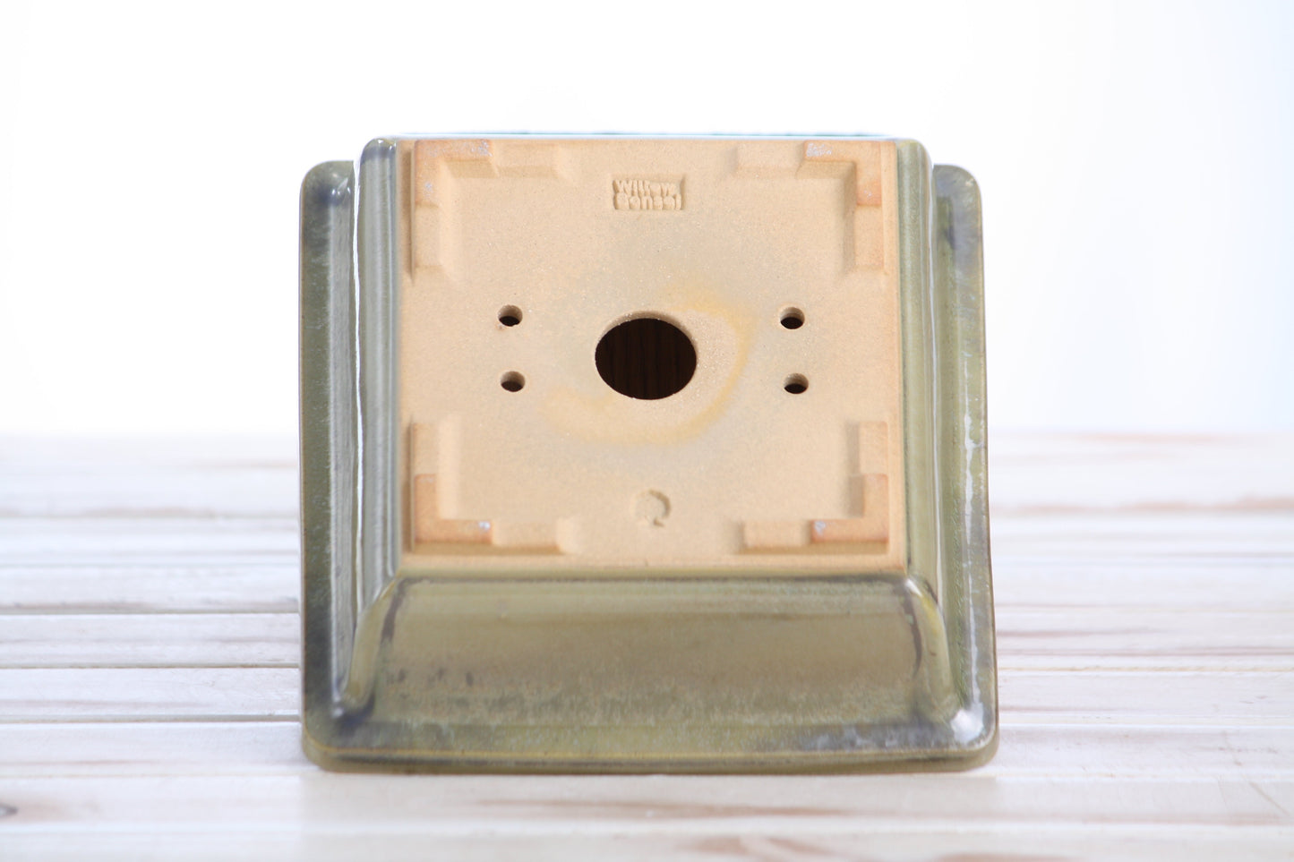 Willow Bonsai Ceramics Square Bonsai Pot 6 Inch – Low‑Profile Square Ceramic Bonsai & Succulent Planter with Accentuated Rim, High‑Fired Frost‑Proof Stoneware, Handmade in USA (Copenhagen)