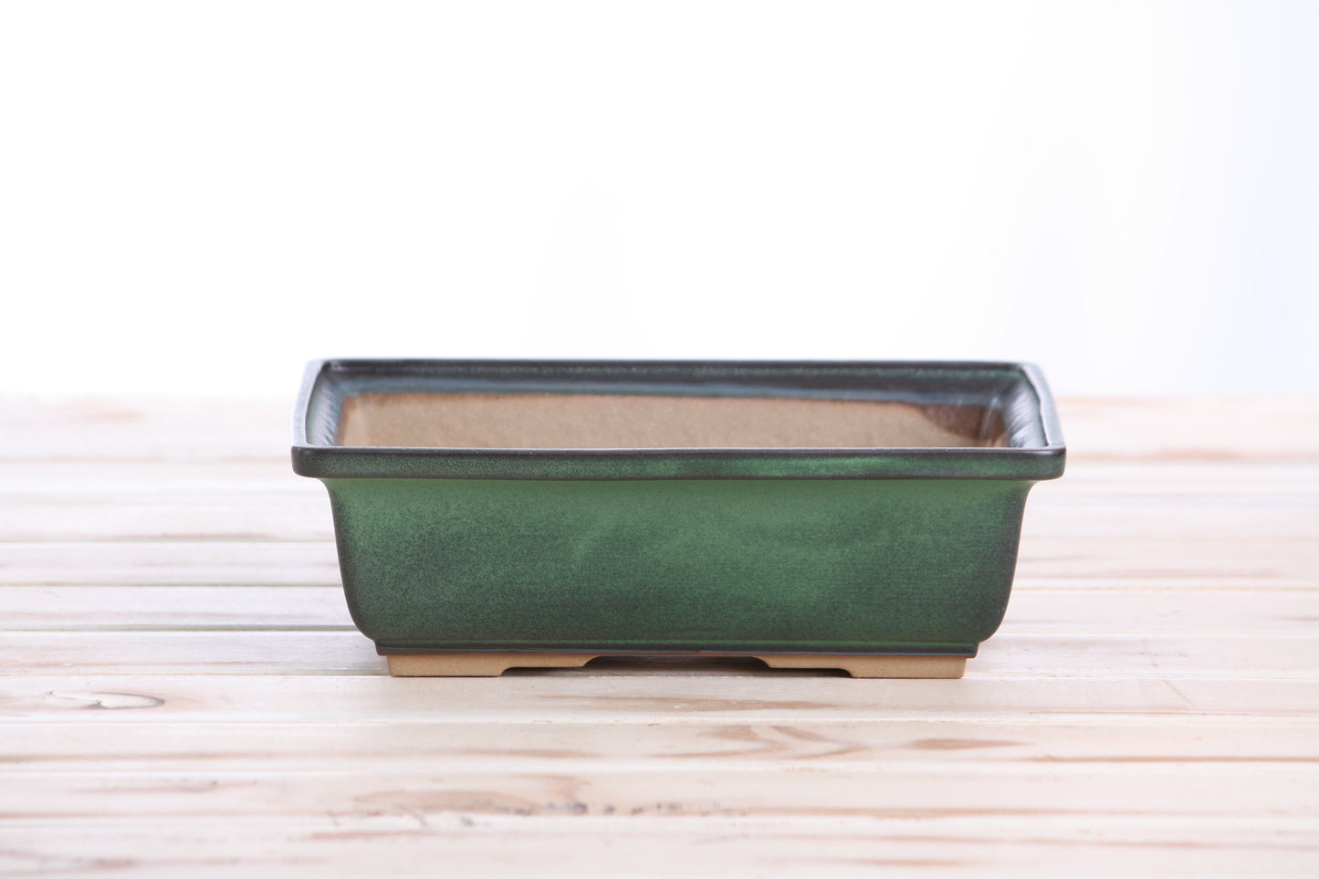 Willow Bonsai Ceramics Rectangle Bonsai Pot 8 Inch – Lower‑Profile Rectangular Ceramic Bonsai & Succulent Planter with Accentuated Rim, High‑Fired Frost‑Proof Stoneware, Handmade in USA (Avocado)
