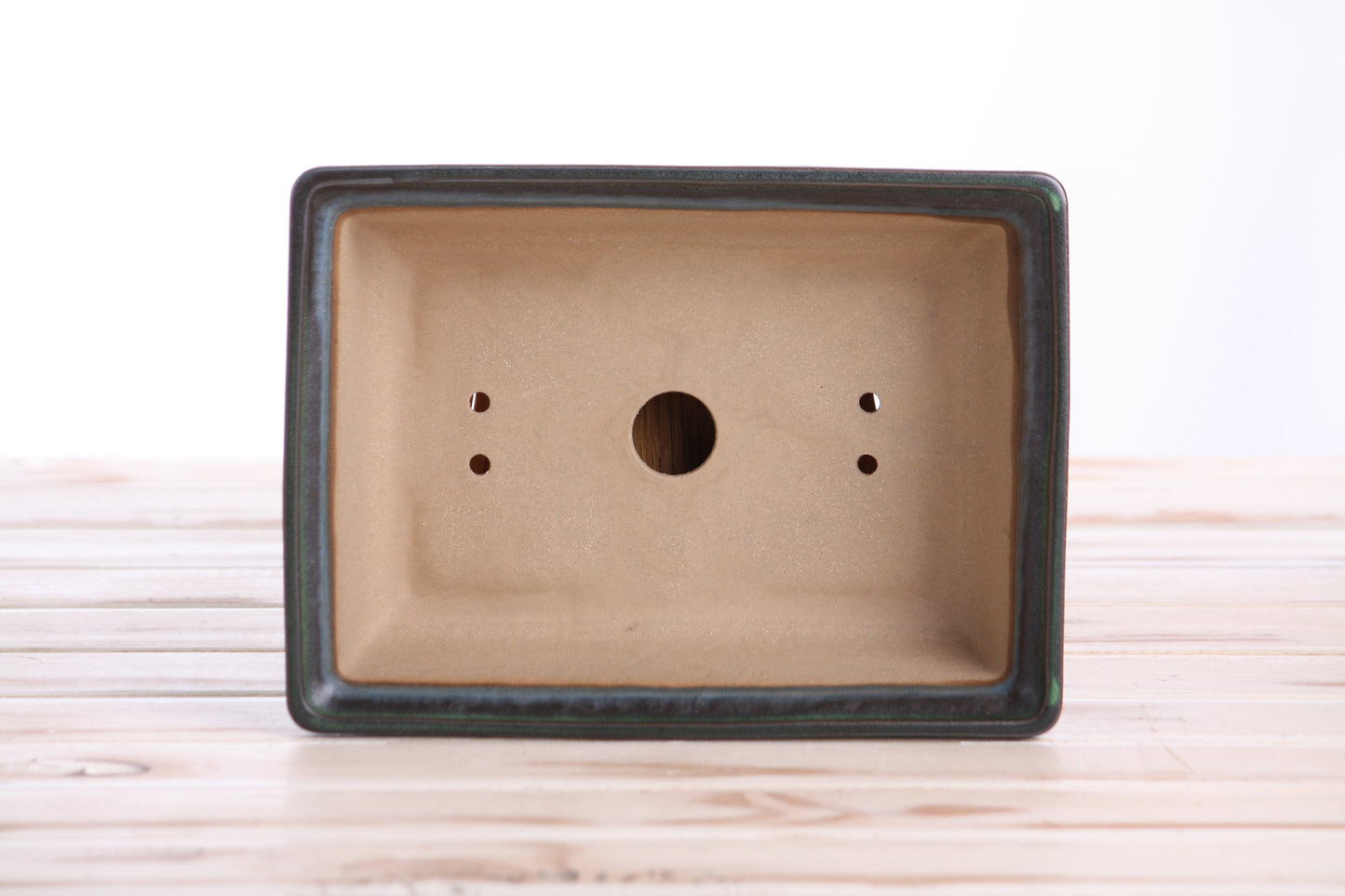 Willow Bonsai Ceramics Rectangle Bonsai Pot 8 Inch – Lower‑Profile Rectangular Ceramic Bonsai & Succulent Planter with Accentuated Rim, High‑Fired Frost‑Proof Stoneware, Handmade in USA (Avocado)