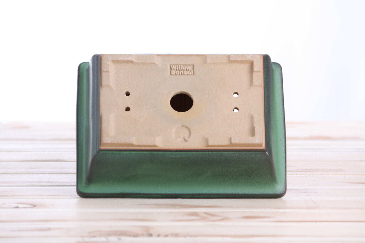 Willow Bonsai Ceramics Rectangle Bonsai Pot 8 Inch – Lower‑Profile Rectangular Ceramic Bonsai & Succulent Planter with Accentuated Rim, High‑Fired Frost‑Proof Stoneware, Handmade in USA (Avocado)