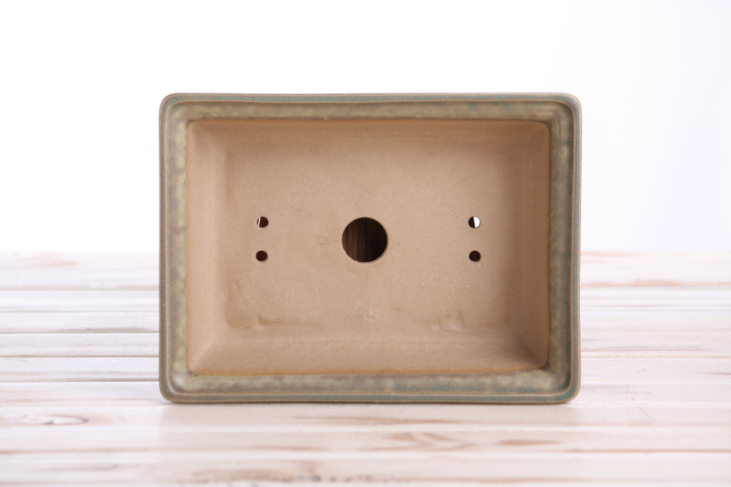 Willow Bonsai Ceramics Rectangle Bonsai Pot 8 Inch – Lower‑Profile Rectangular Ceramic Bonsai & Succulent Planter with Accentuated Rim, High‑Fired Frost‑Proof Stoneware, Handmade in USA (Speckled Moss)