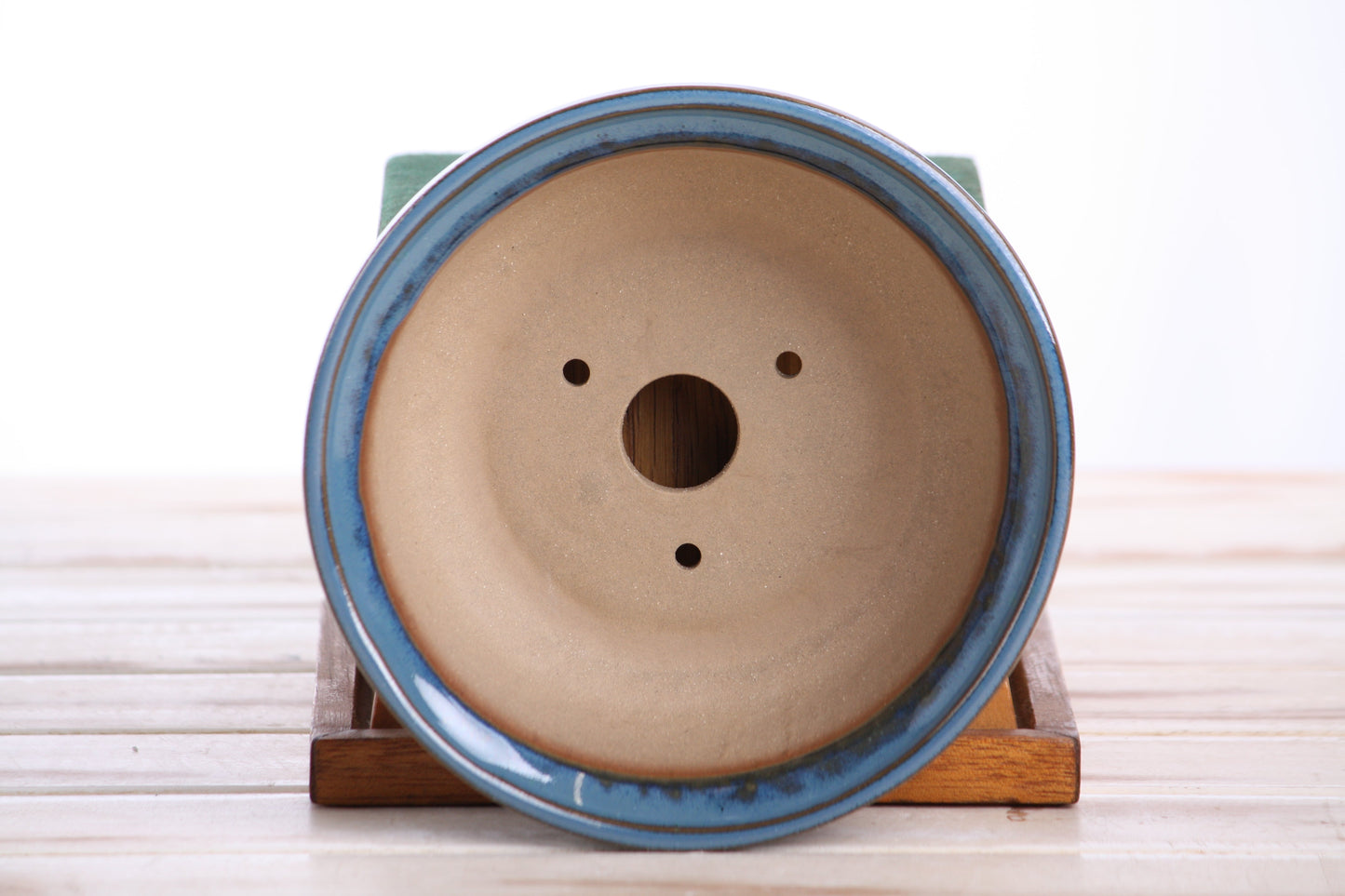 Willow Bonsai Ceramics Round Bonsai Pot 6 Inch – Round Ceramic Bonsai & Succulent Planter with Accentuated Rim and Sculpted Foot Ring, High‑Fired Frost‑Proof Stoneware, Handmade in USA (Peacock)