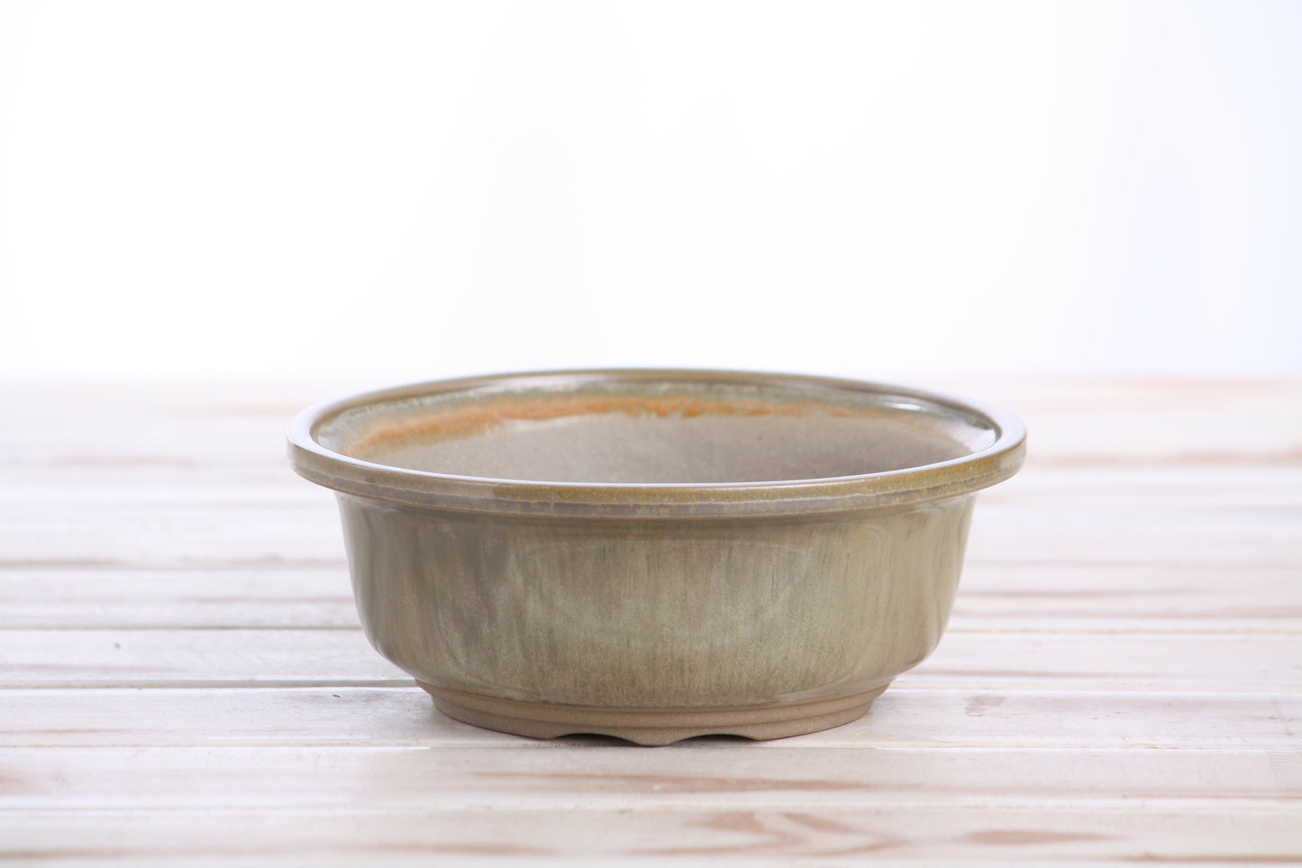 Willow Bonsai Ceramics Round Bonsai Pot 6 Inch – Round Ceramic Bonsai & Succulent Planter with Accentuated Rim and Sculpted Foot Ring, High‑Fired Frost‑Proof Stoneware, Handmade in USA (Copenhagen)