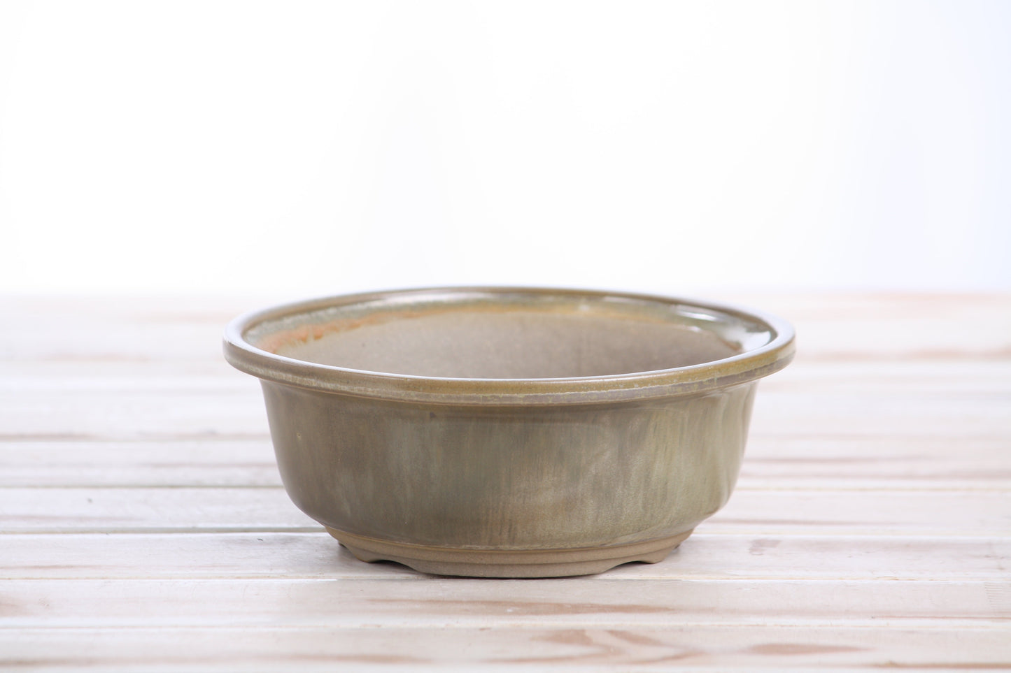 Willow Bonsai Ceramics Round Bonsai Pot 6 Inch – Round Ceramic Bonsai & Succulent Planter with Accentuated Rim and Sculpted Foot Ring, High‑Fired Frost‑Proof Stoneware, Handmade in USA (Copenhagen)