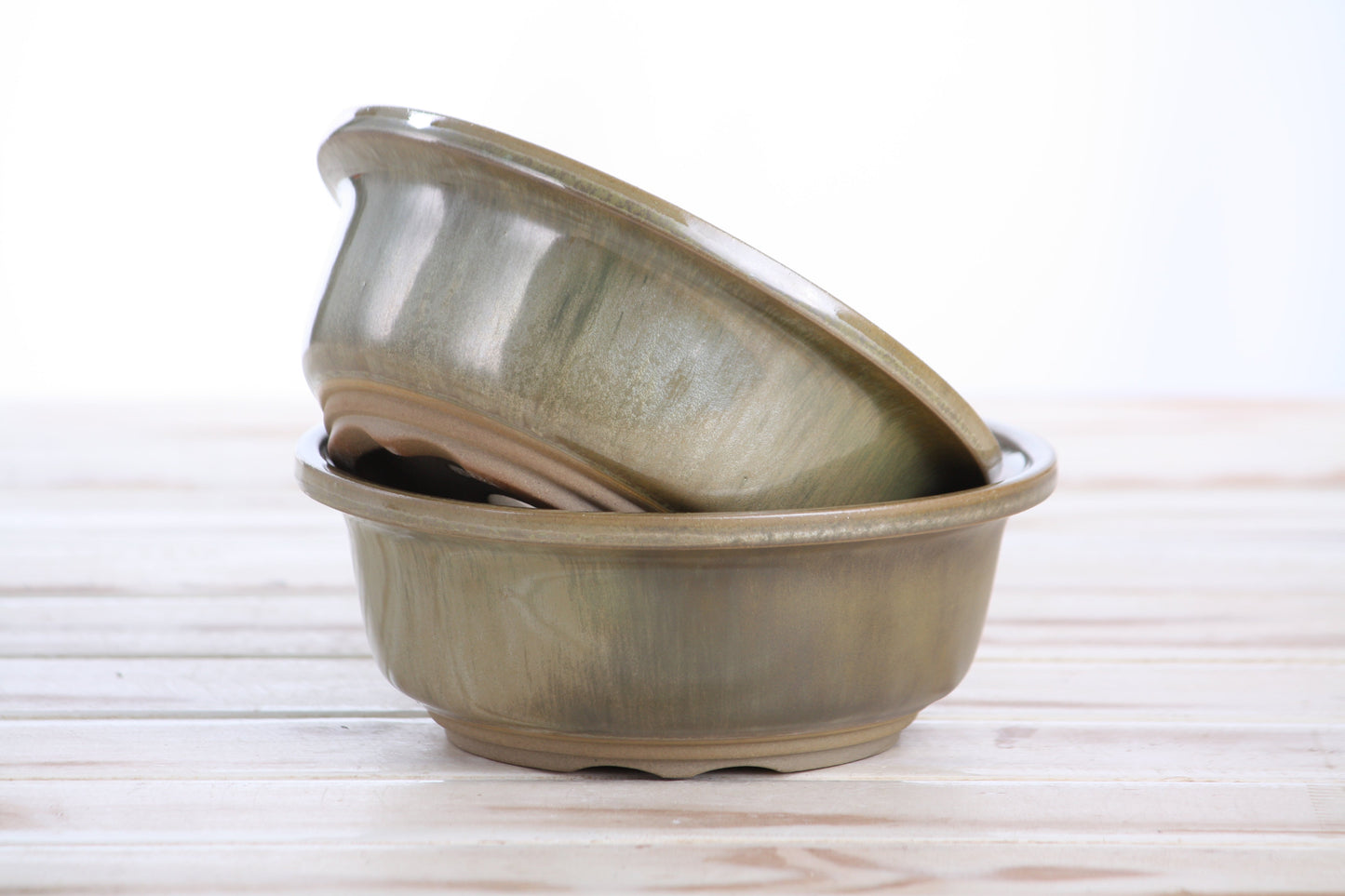 Willow Bonsai Ceramics Round Bonsai Pot 6 Inch – Round Ceramic Bonsai & Succulent Planter with Accentuated Rim and Sculpted Foot Ring, High‑Fired Frost‑Proof Stoneware, Handmade in USA (Copenhagen)
