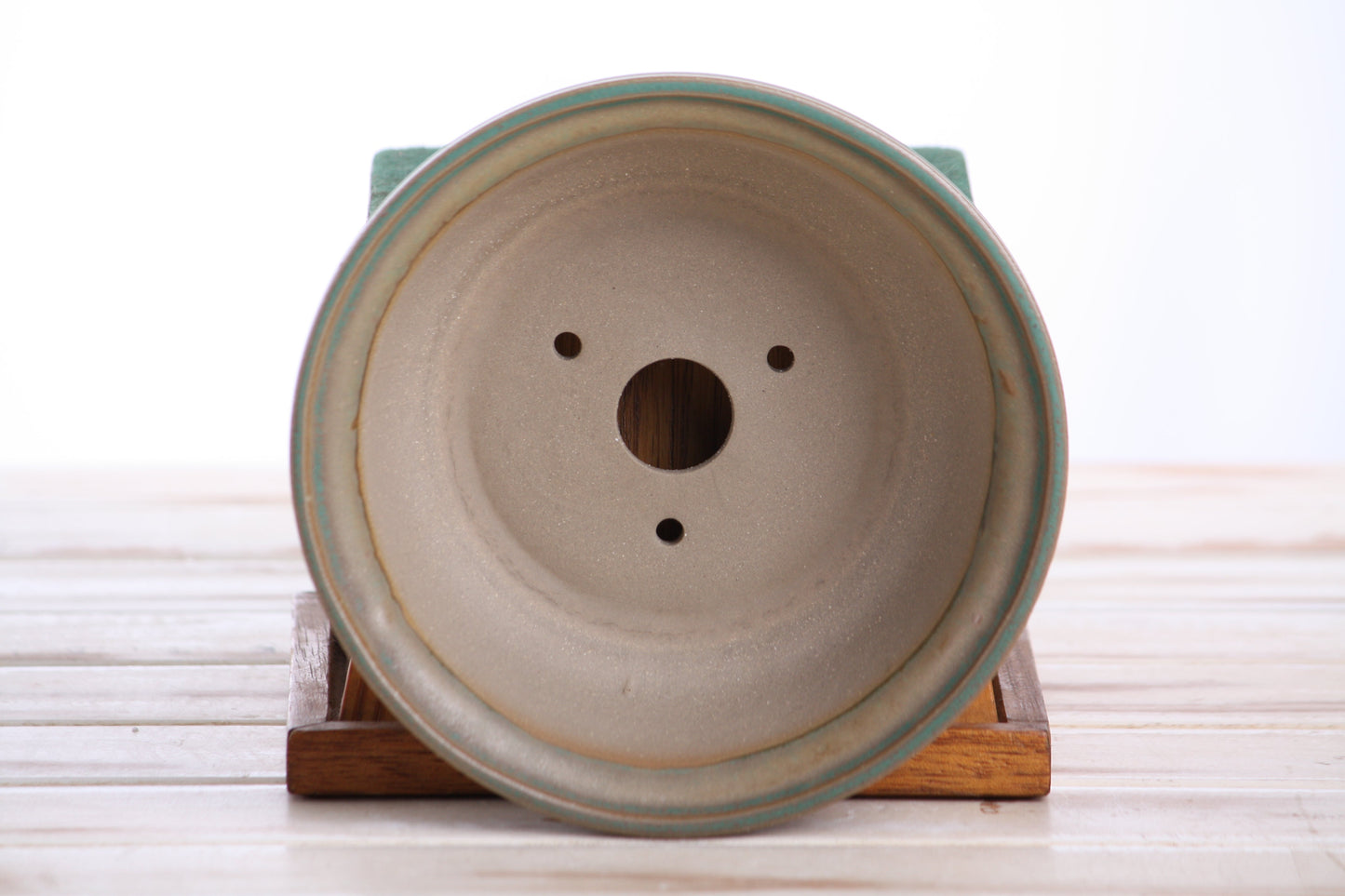 Willow Bonsai Ceramics Round Bonsai Pot 6 Inch – Round Ceramic Bonsai & Succulent Planter with Accentuated Rim and Sculpted Foot Ring, High‑Fired Frost‑Proof Stoneware, Handmade in USA (Speckled Moss)