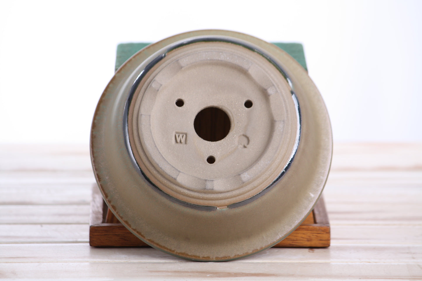 Willow Bonsai Ceramics Round Bonsai Pot 6 Inch – Round Ceramic Bonsai & Succulent Planter with Accentuated Rim and Sculpted Foot Ring, High‑Fired Frost‑Proof Stoneware, Handmade in USA (Speckled Moss)