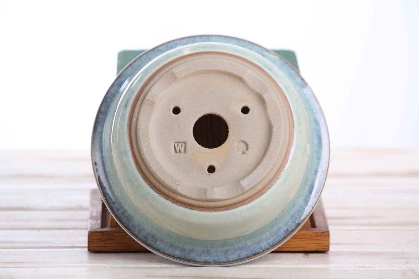 Willow Bonsai Ceramics Round Bonsai Pot 6 Inch – Round Ceramic Bonsai & Succulent Planter with Accentuated Rim and Sculpted Foot Ring, High‑Fired Frost‑Proof Stoneware, Handmade in USA (Glacier)