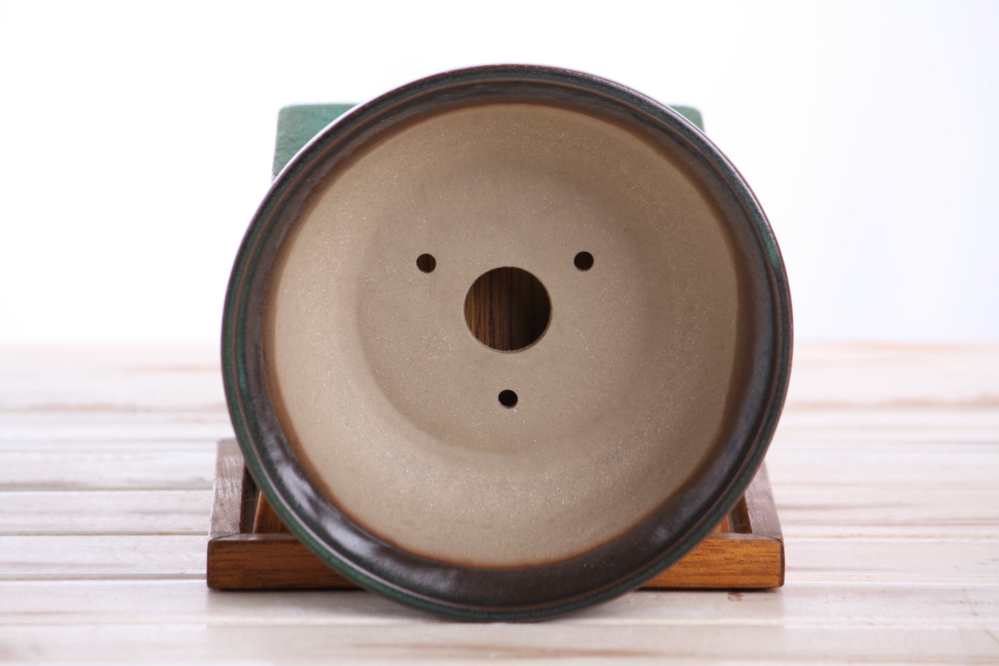 Willow Bonsai Ceramics Round Bonsai Pot 6 Inch – Round Ceramic Bonsai & Succulent Planter with Accentuated Rim and Sculpted Foot Ring, High‑Fired Frost‑Proof Stoneware, Handmade in USA (Avocado)