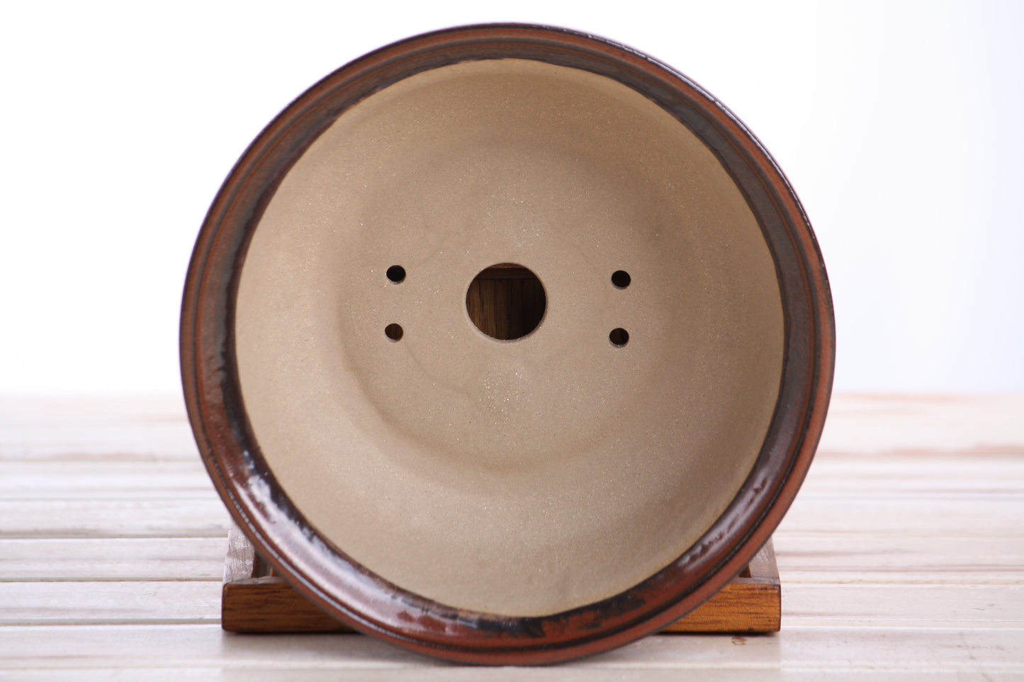 Willow Bonsai Ceramics Round Bonsai Pot 7 Inch – Round Ceramic Bonsai & Succulent Planter with Accentuated Rim and Sculpted Foot Ring, High‑Fired Frost‑Proof Stoneware, Handmade in USA (Sunset)