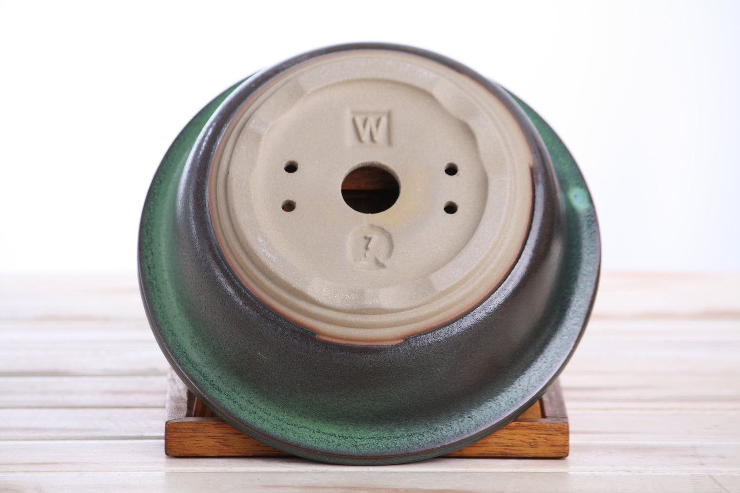 Willow Bonsai Ceramics Round Bonsai Pot 7 Inch – Round Ceramic Bonsai & Succulent Planter with Accentuated Rim and Sculpted Foot Ring, High‑Fired Frost‑Proof Stoneware, Handmade in USA (Avocado)