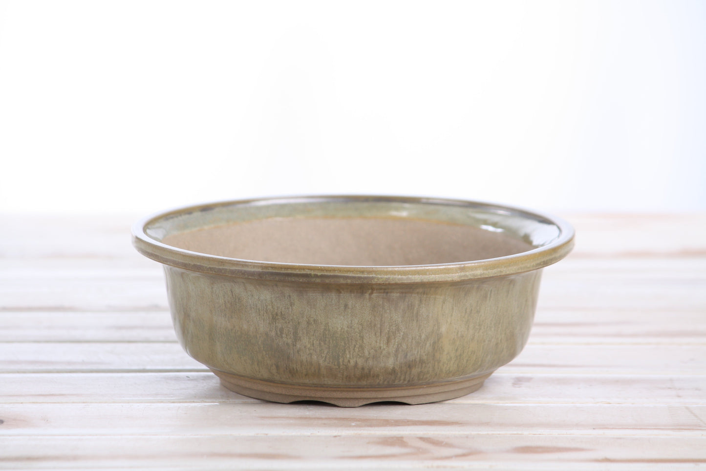 Willow Bonsai Ceramics Round Bonsai Pot 7 Inch – Round Ceramic Bonsai & Succulent Planter with Accentuated Rim and Sculpted Foot Ring, High‑Fired Frost‑Proof Stoneware, Handmade in USA (Copenhagen)