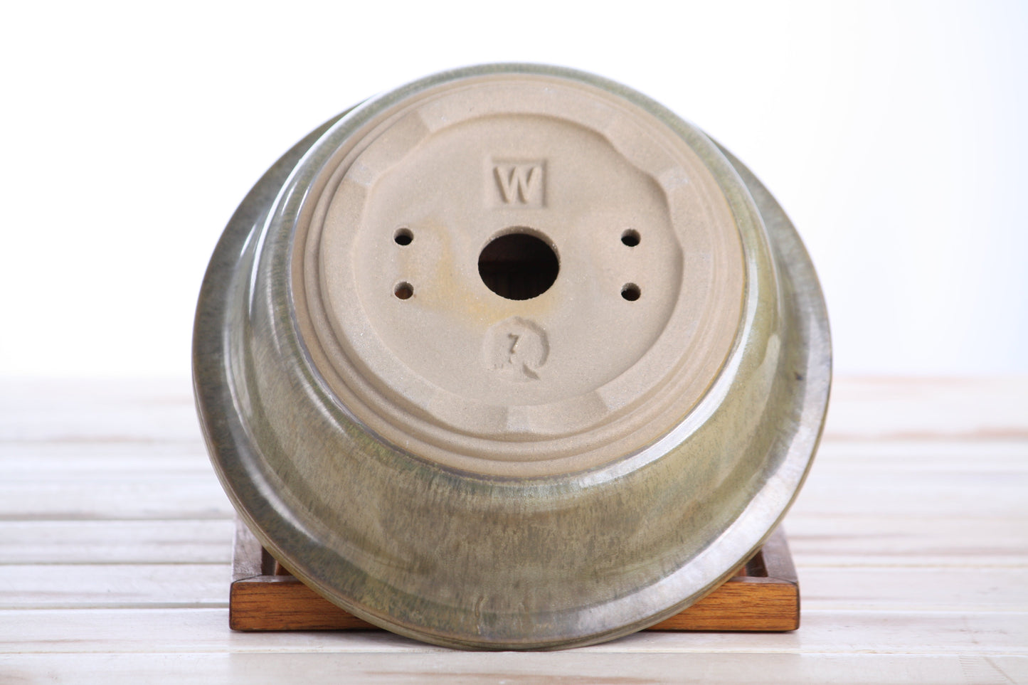 Willow Bonsai Ceramics Round Bonsai Pot 7 Inch – Round Ceramic Bonsai & Succulent Planter with Accentuated Rim and Sculpted Foot Ring, High‑Fired Frost‑Proof Stoneware, Handmade in USA (Copenhagen)