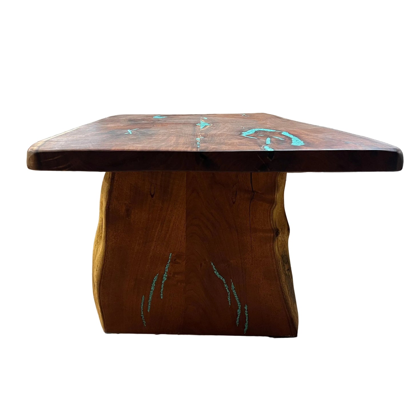Mesquite Rustic Coffee Table with Turquoise