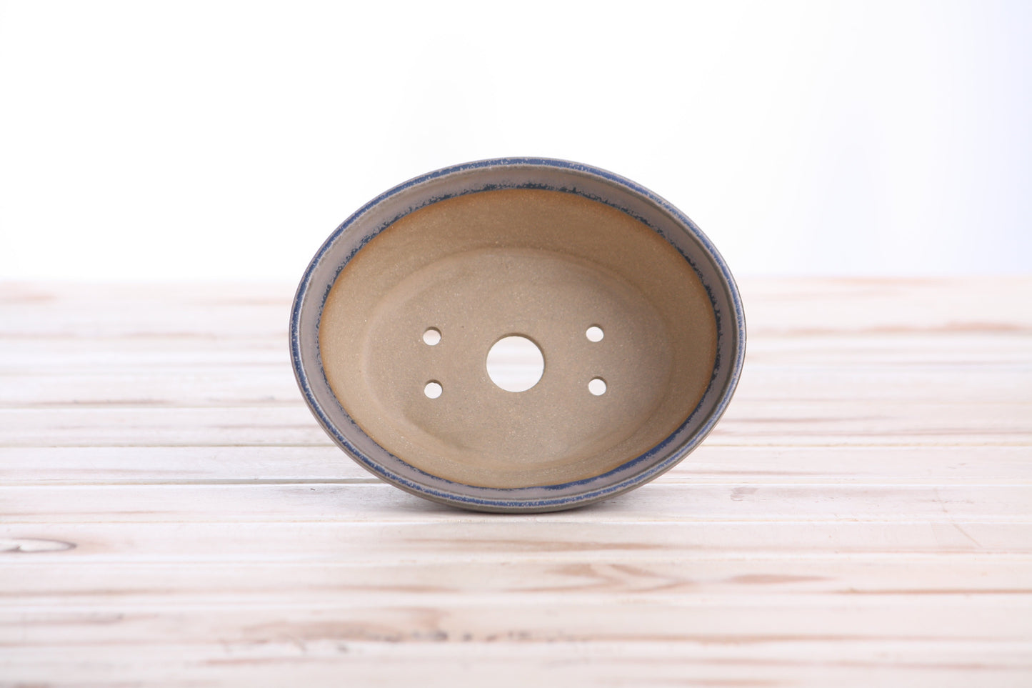 Willow Bonsai Ceramics Oval B Bonsai Pot 5.5 Inch – Tapered Oval Ceramic Bonsai & Succulent Planter with Accentuated Rim, High‑Fired Frost‑Proof Stoneware, Handmade in USA (Ocean)