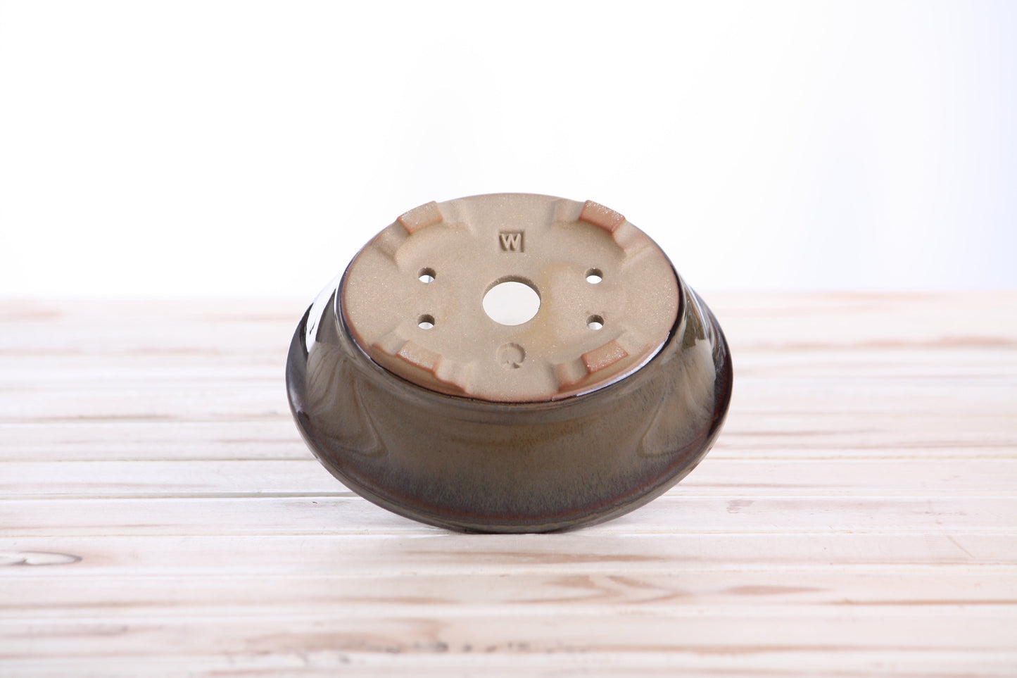 Willow Bonsai Ceramics Oval B Bonsai Pot 5.5 Inch – Tapered Oval Ceramic Bonsai & Succulent Planter with Accentuated Rim, High‑Fired Frost‑Proof Stoneware, Handmade in USA (Dark Honey)