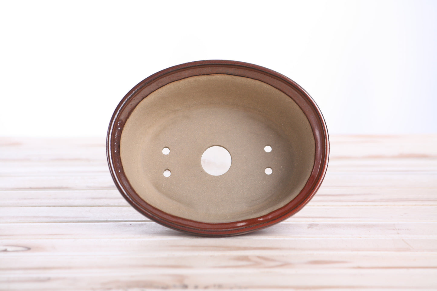Willow Bonsai Ceramics Fat Bonsai Pot 6.5 Inch – Bold Oval Ceramic Bonsai & Succulent Planter with Accentuated Rim, High‑Fired Frost‑Proof Stoneware, Handmade in USA (Sunset)