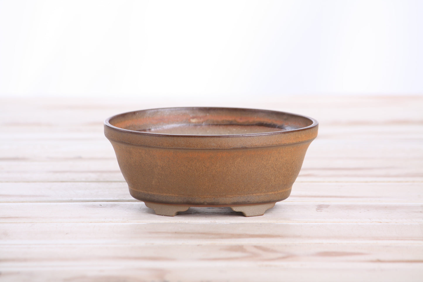 Willow Bonsai Ceramics Oval B Bonsai Pot 5 Inch – Tapered Oval Ceramic Bonsai & Succulent Planter with Accentuated Rim, High‑Fired Frost‑Proof Stoneware, Handmade in USA (Deep Stone)