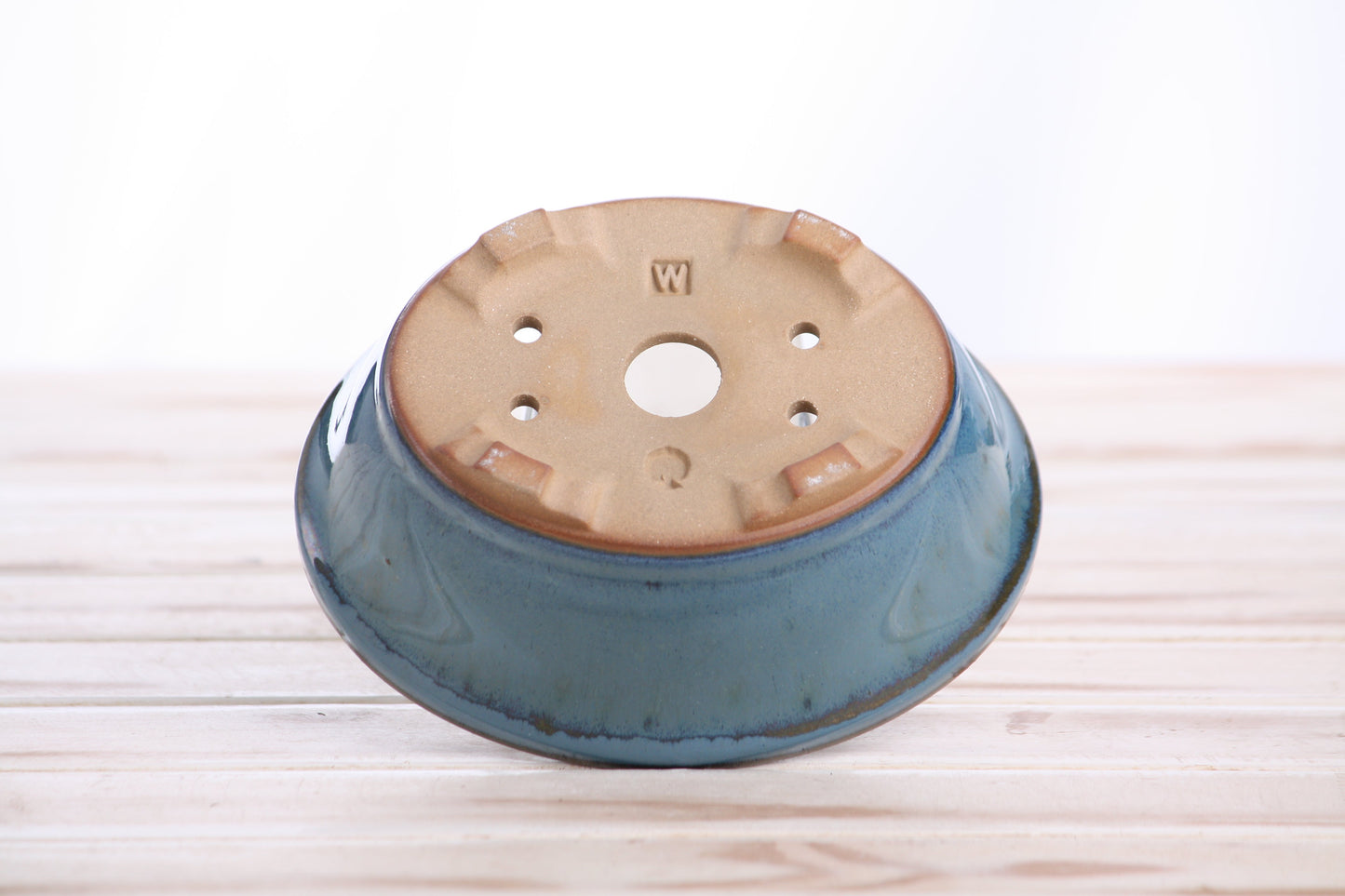Willow Bonsai Ceramics Oval B Bonsai Pot 5.5 Inch – Tapered Oval Ceramic Bonsai & Succulent Planter with Accentuated Rim, High‑Fired Frost‑Proof Stoneware, Handmade in USA (Peacock)