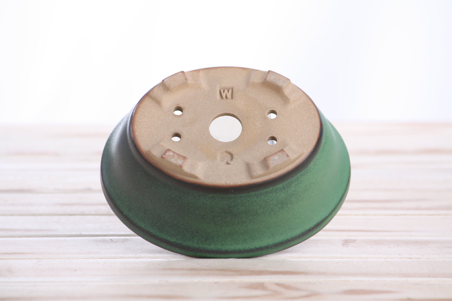 Willow Bonsai Ceramics Oval B Bonsai Pot 5.5 Inch – Tapered Oval Ceramic Bonsai & Succulent Planter with Accentuated Rim, High‑Fired Frost‑Proof Stoneware, Handmade in USA (Avocado)