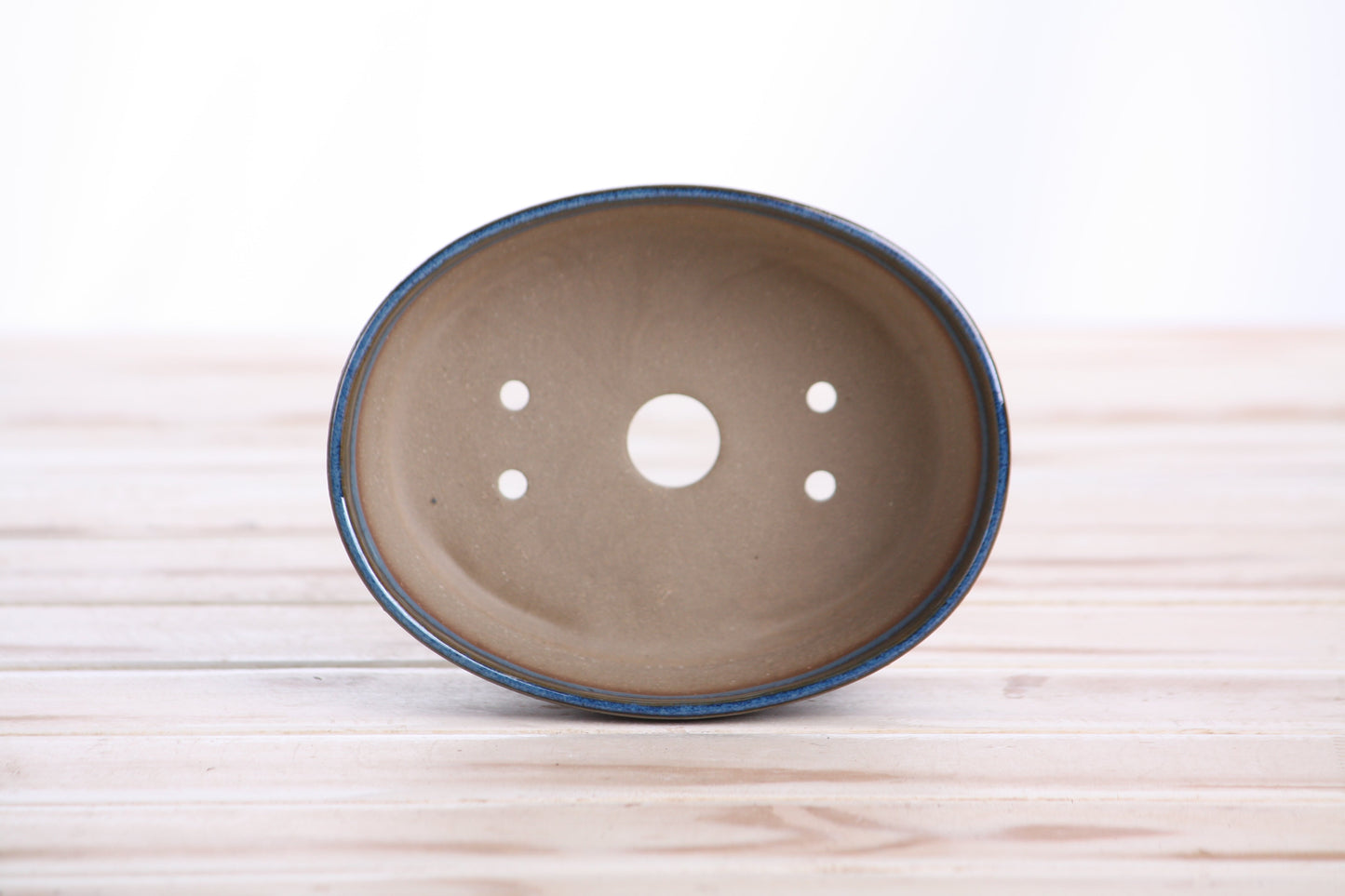 Willow Bonsai Ceramics Oval A Bonsai Pot 5 Inch – Straight‑Sided Oval Ceramic Bonsai & Succulent Planter, High‑Fired Frost‑Proof Stoneware with Drainage & Wiring Holes, Handmade in USA (Peacock)