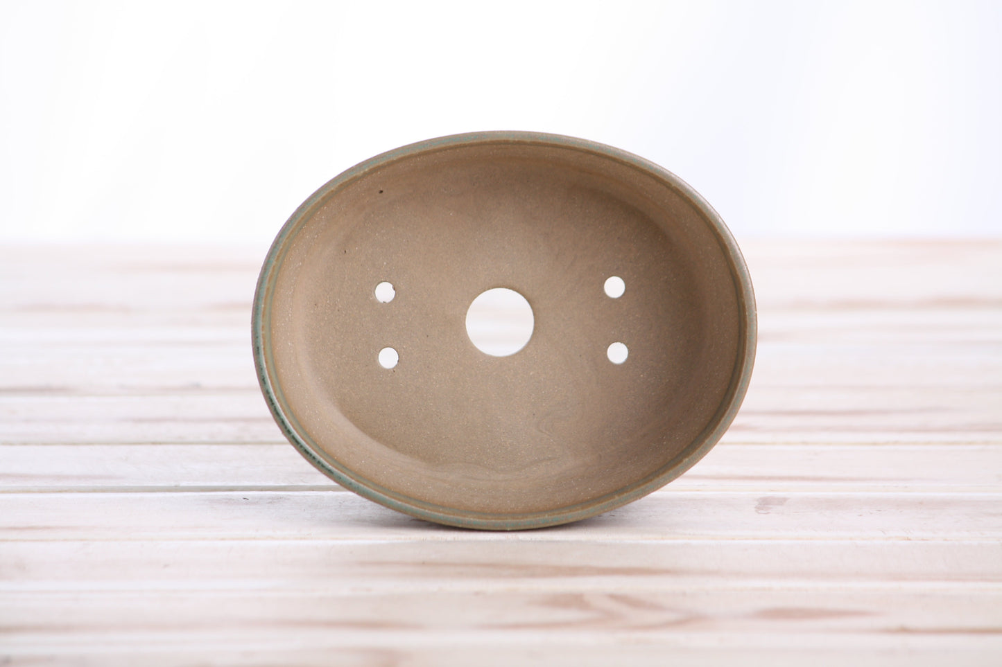 Willow Bonsai Ceramics Oval A Bonsai Pot 5 Inch – Straight‑Sided Oval Ceramic Bonsai & Succulent Planter, High‑Fired Frost‑Proof Stoneware with Drainage & Wiring Holes, Handmade in USA (Speckled Moss)