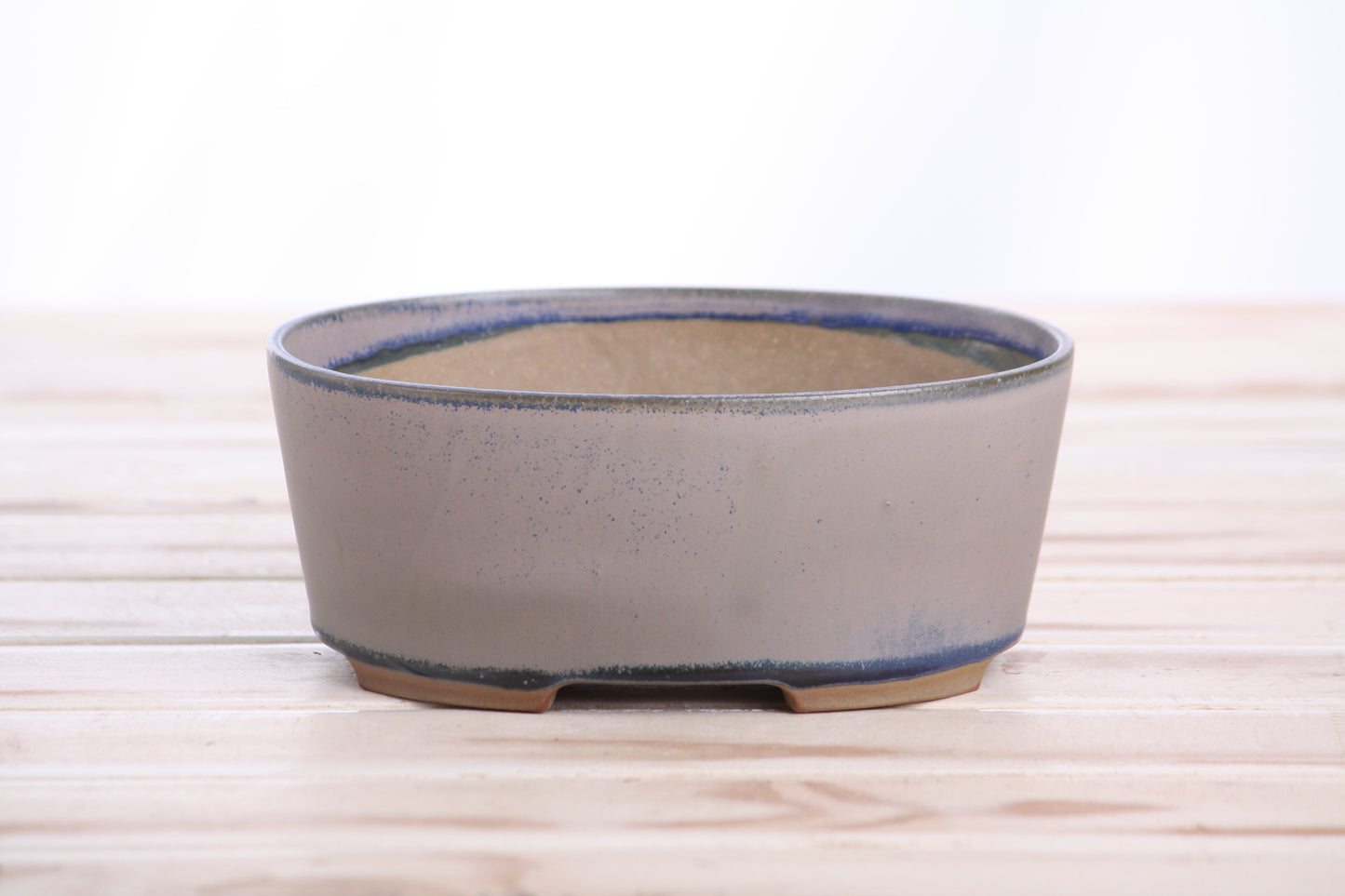Willow Bonsai Ceramics Oval A Bonsai Pot 6 Inch – Straight‑Sided Oval Ceramic Bonsai & Succulent Planter, High‑Fired Frost‑Proof Stoneware with Drainage & Wiring Holes, Handmade in USA (Ocean)