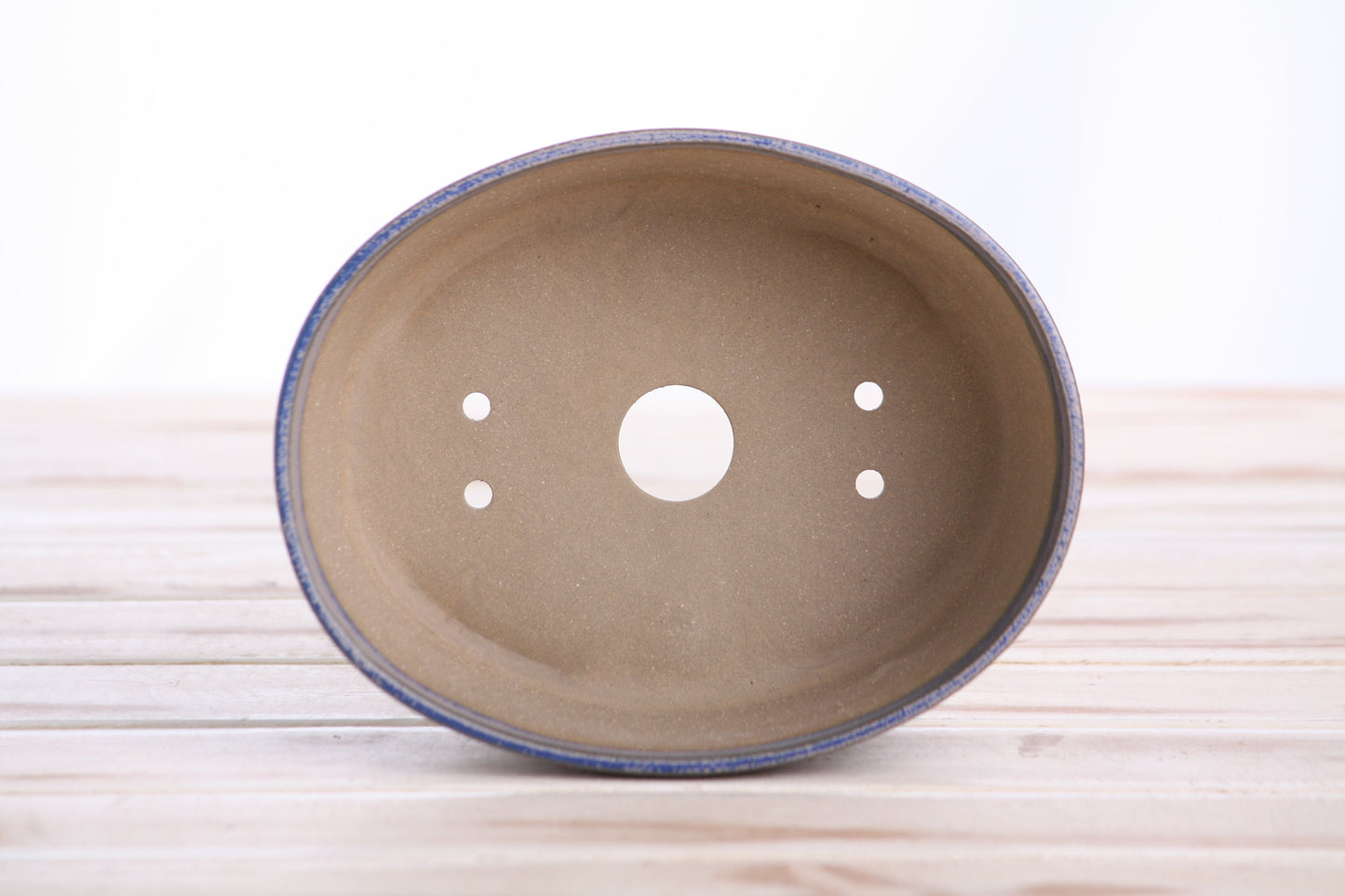 Willow Bonsai Ceramics Oval A Bonsai Pot 6 Inch – Straight‑Sided Oval Ceramic Bonsai & Succulent Planter, High‑Fired Frost‑Proof Stoneware with Drainage & Wiring Holes, Handmade in USA (Ocean)