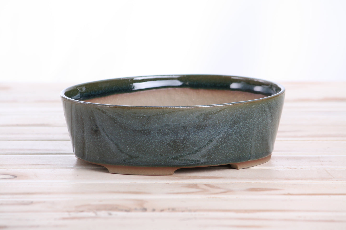 Willow Bonsai Ceramics Oval A Bonsai Pot 8 Inch – Straight‑Sided Oval Ceramic Bonsai & Succulent Planter, High‑Fired Frost‑Proof Stoneware with Drainage & Wiring Holes, Handmade in USA (Seaweed 2025)