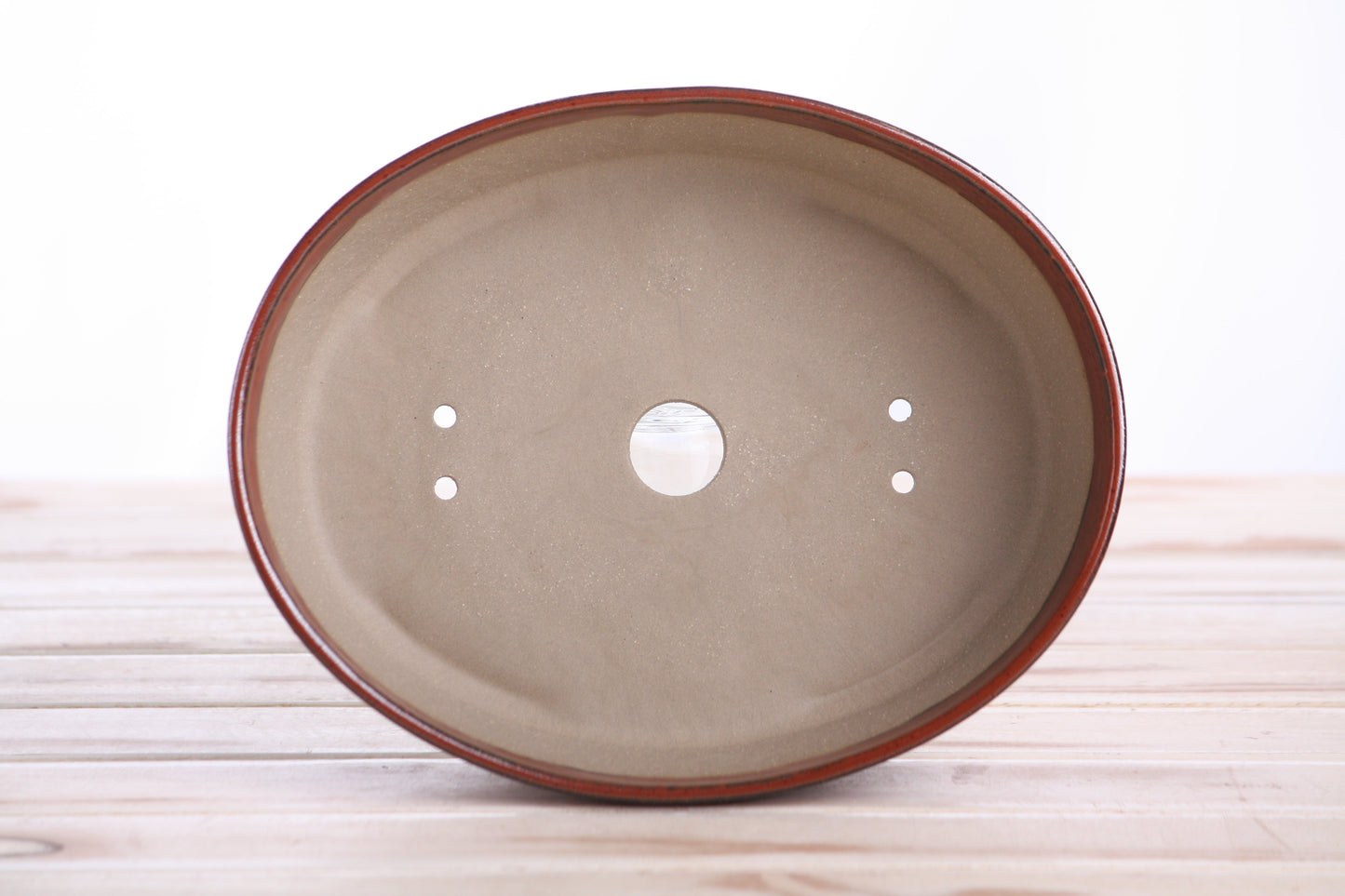 Willow Bonsai Ceramics Oval A Bonsai Pot 8 Inch – Straight‑Sided Oval Ceramic Bonsai & Succulent Planter, High‑Fired Frost‑Proof Stoneware with Drainage & Wiring Holes, Handmade in USA (Sunset)